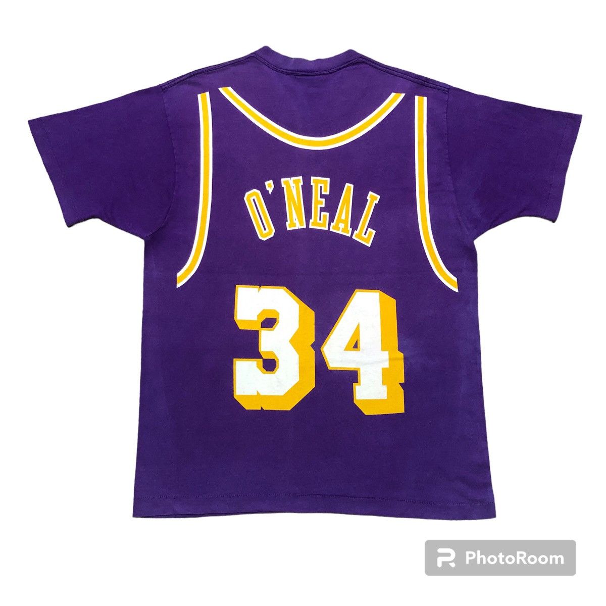 NBA Rare‼️🔥Vintage NBA LA Lakers Shaquille O'neal #34 T-Shirt Size US M / EU 48-50 / 2 - 2 Thumbnail
