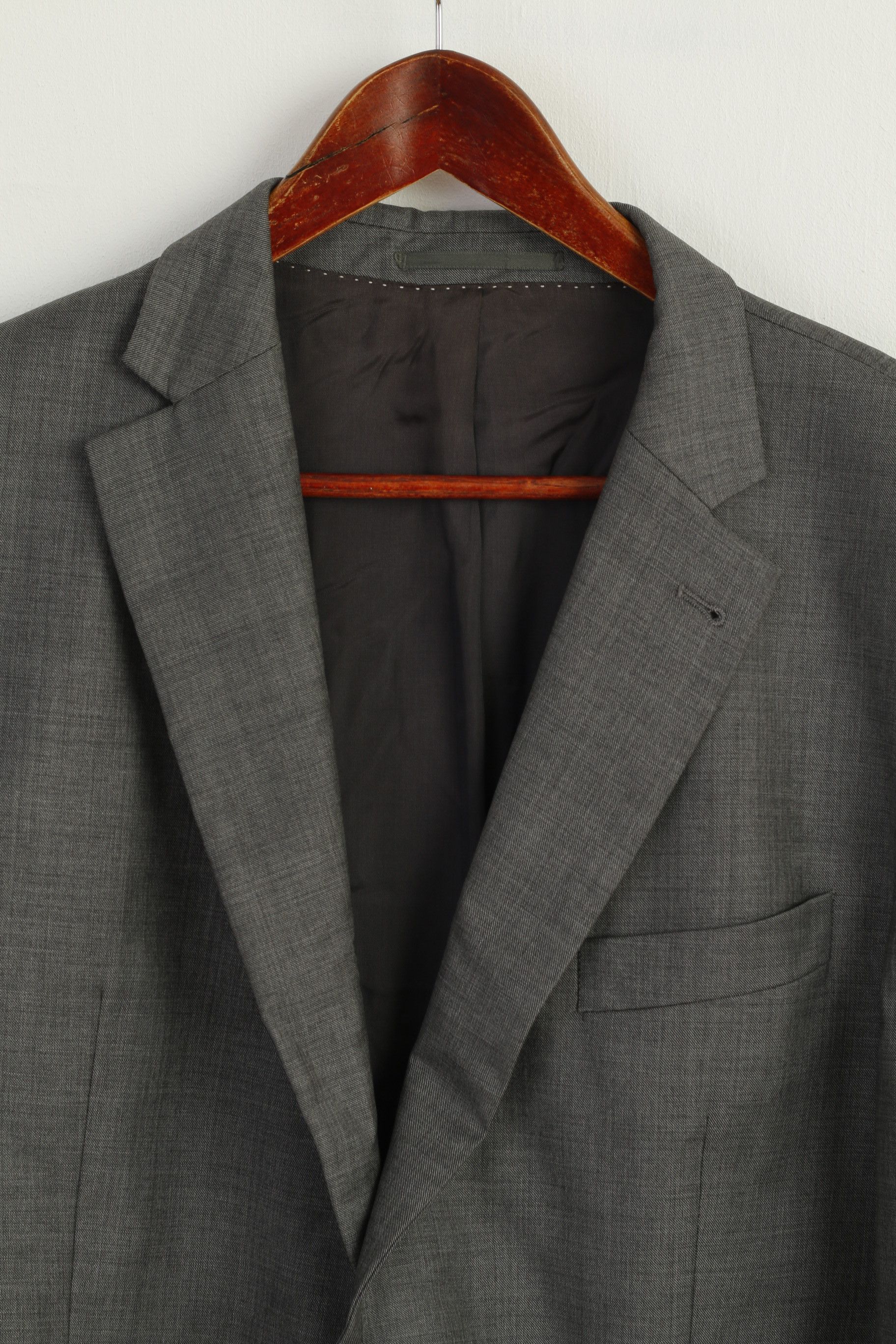 Vintage Carl Gross Men 54 44 Blazer Grey Loro Piana 1014 Size 44R - 3 Thumbnail