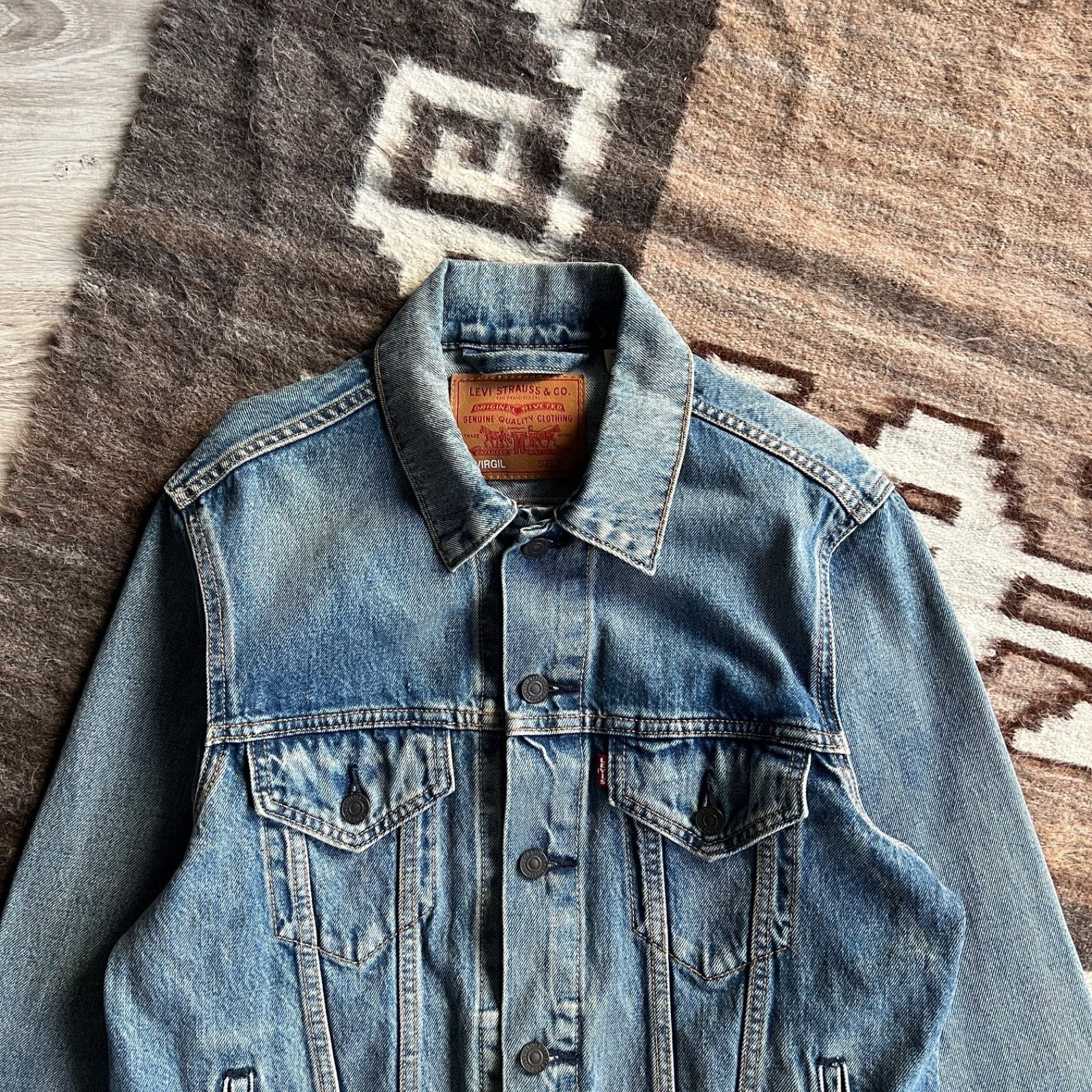 Levi's Levi’s Virgil Denim Trucker Jacket 9775AC Size US S / EU 44-46 / 1 - 2 Thumbnail