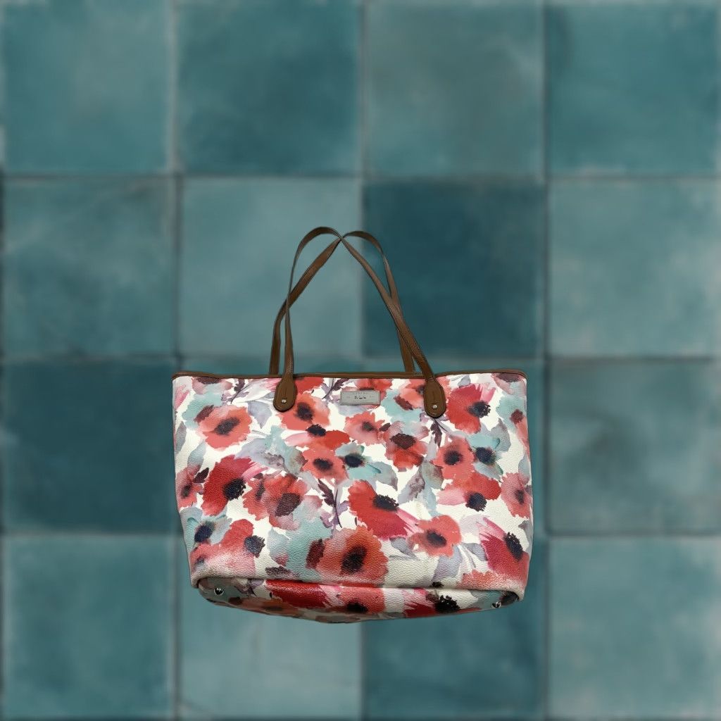 Ralph Lauren Ralph Lauren Tote Bag Womens Floral Watercolor Zip Top Shoulder RLL Logo Size L / US 10 / IT 46 - 1 Thumbnail