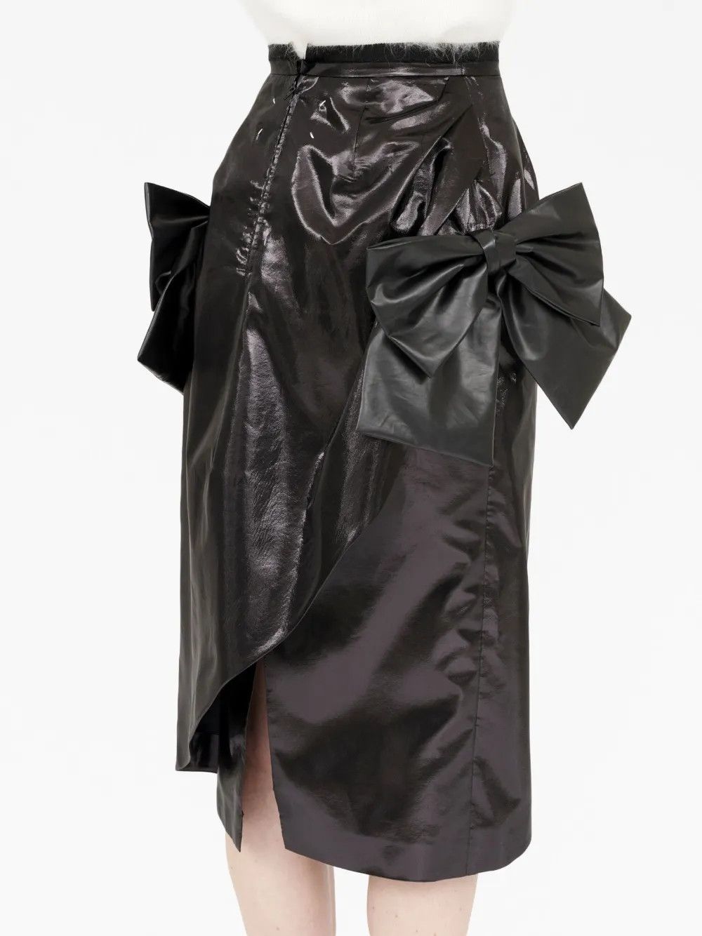 Maison Margiela o1y0625 Midi Skirt in Black Size 26" / US 2 / IT 38 - 2 Thumbnail