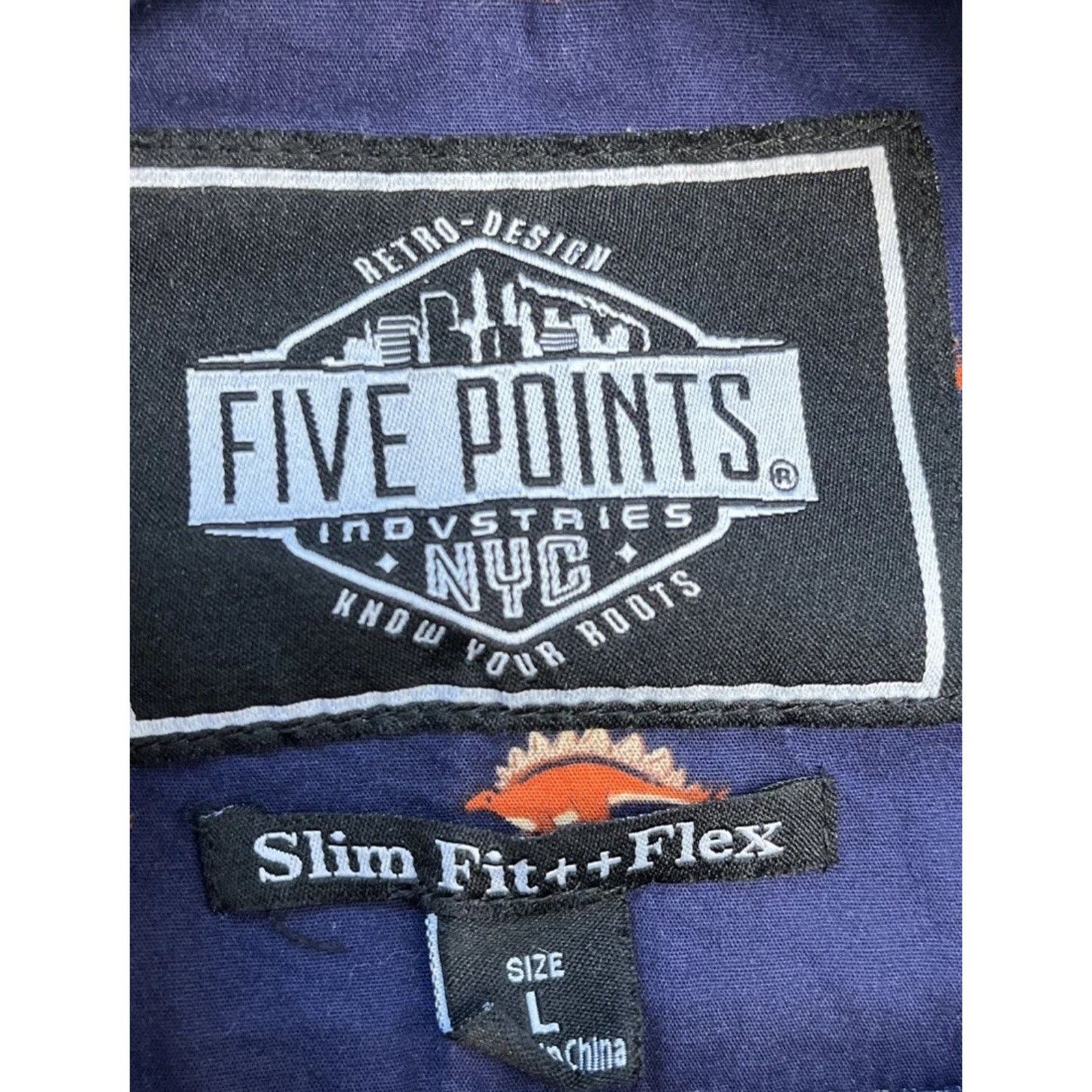 Other Five Points Slim Fit Shirt Men's L Navy Blue Pattern Size US L / EU 52-54 / 3 - 6 Thumbnail