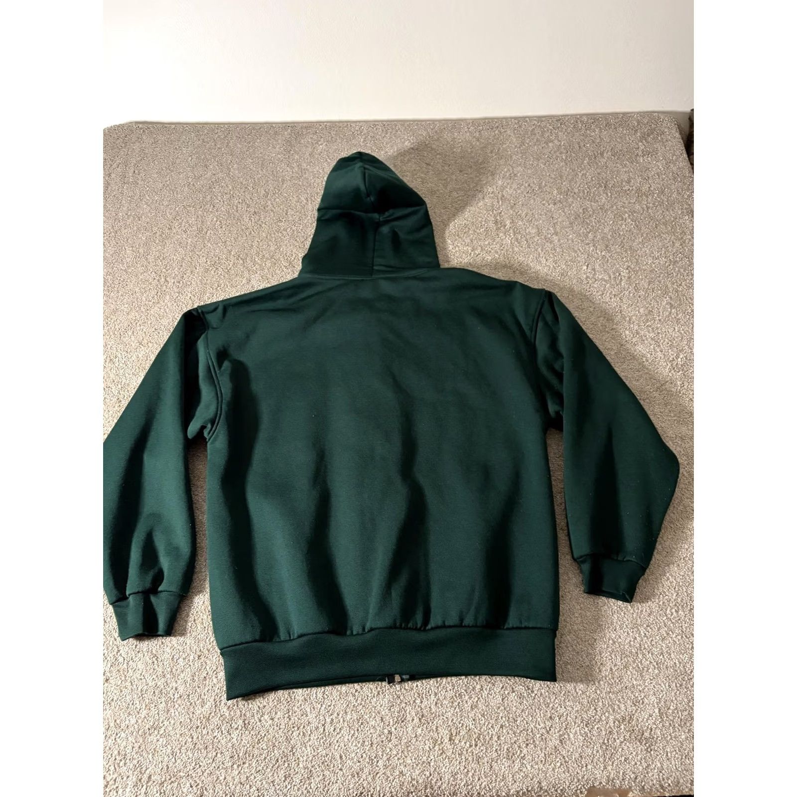 Vintage PLUMA Hoodie Mens Large Green Full Zip Fleece Sweatshirt Thermal Lined Pockets Size US L / EU 52-54 / 3 - 5 Thumbnail