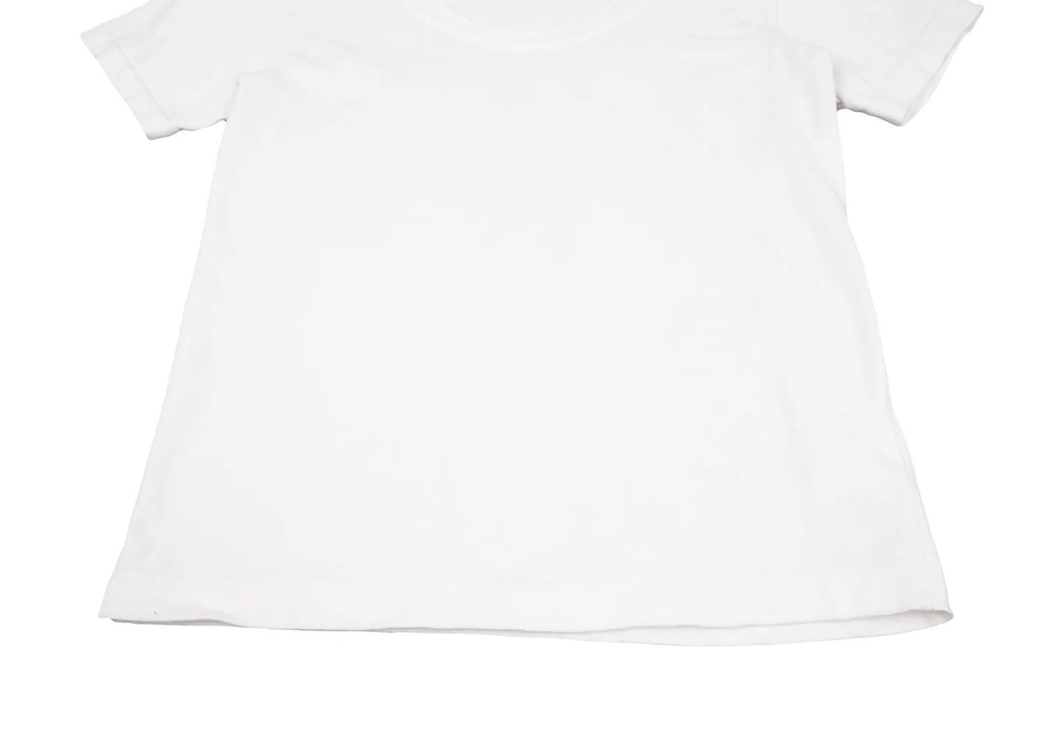 Comme des Garcons Homme Plus Cut-Off Neck Sweat T-shirt in White, Size M Size US M / EU 48-50 / 2 - 5 Thumbnail
