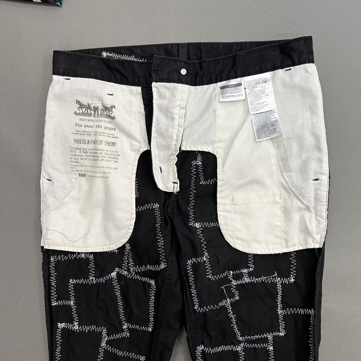 Levi's DENIM COWBOY Leopard Print Patched Jeans Size US 32 / EU 48 - 14 Thumbnail