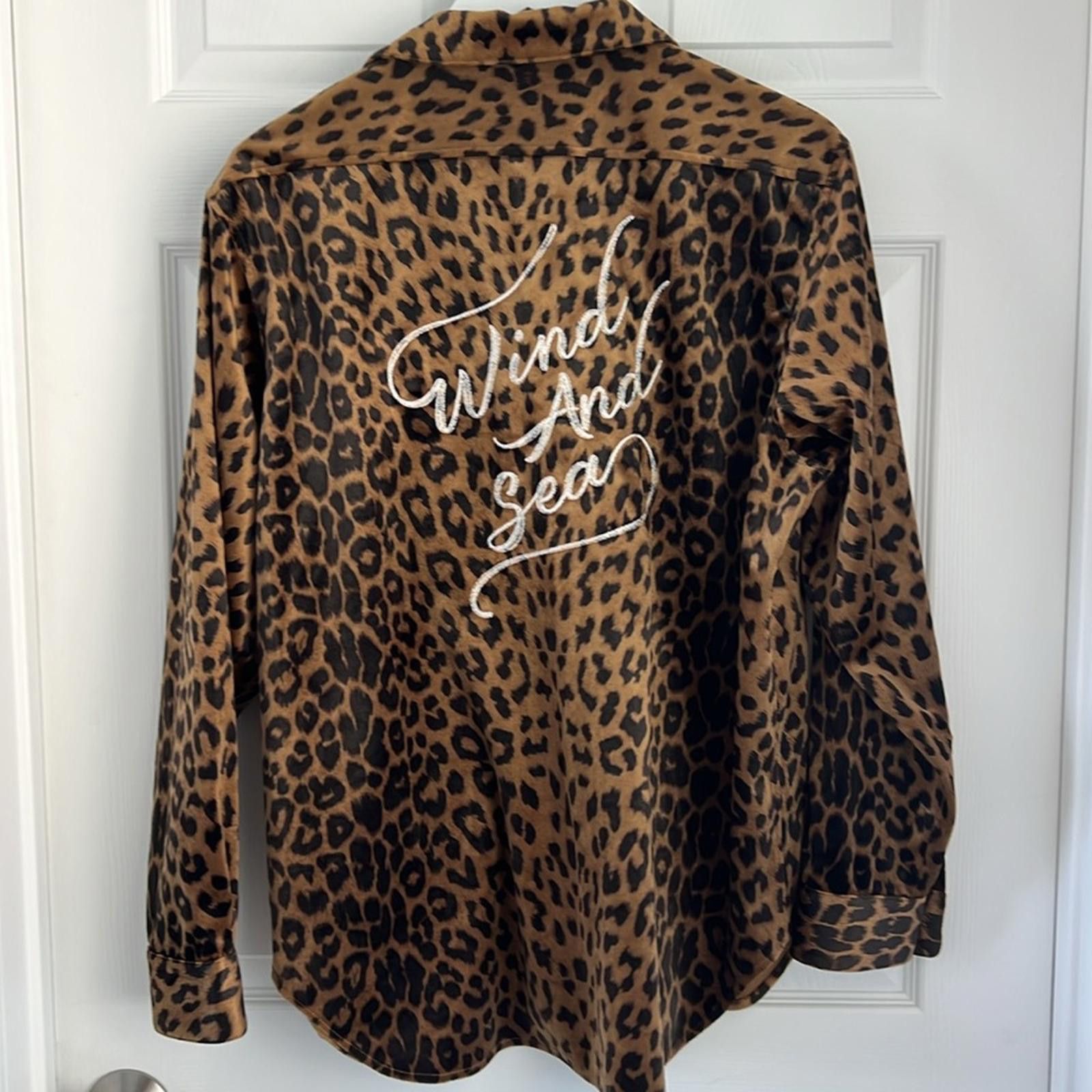 Other WIND AND SEA Leopard Open Collar Button Camp Shirt Men Large Size US L / EU 52-54 / 3 - 3 Thumbnail