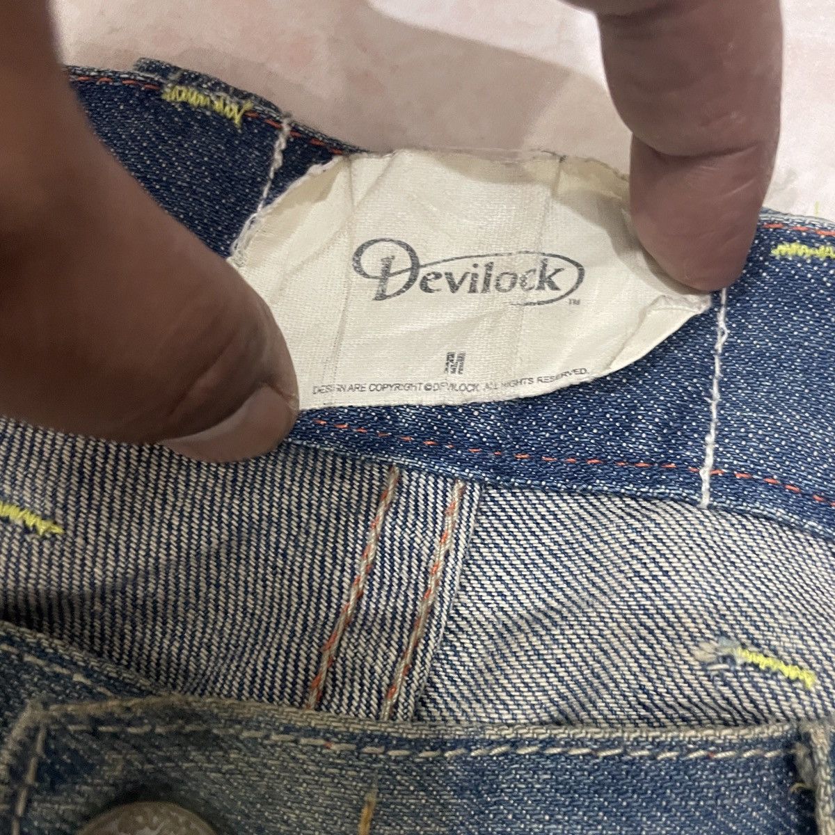 Devilock Vintage Devillock Distressed Denim jelas W33 Size 32" / US 10 / IT 46 - 5 Thumbnail