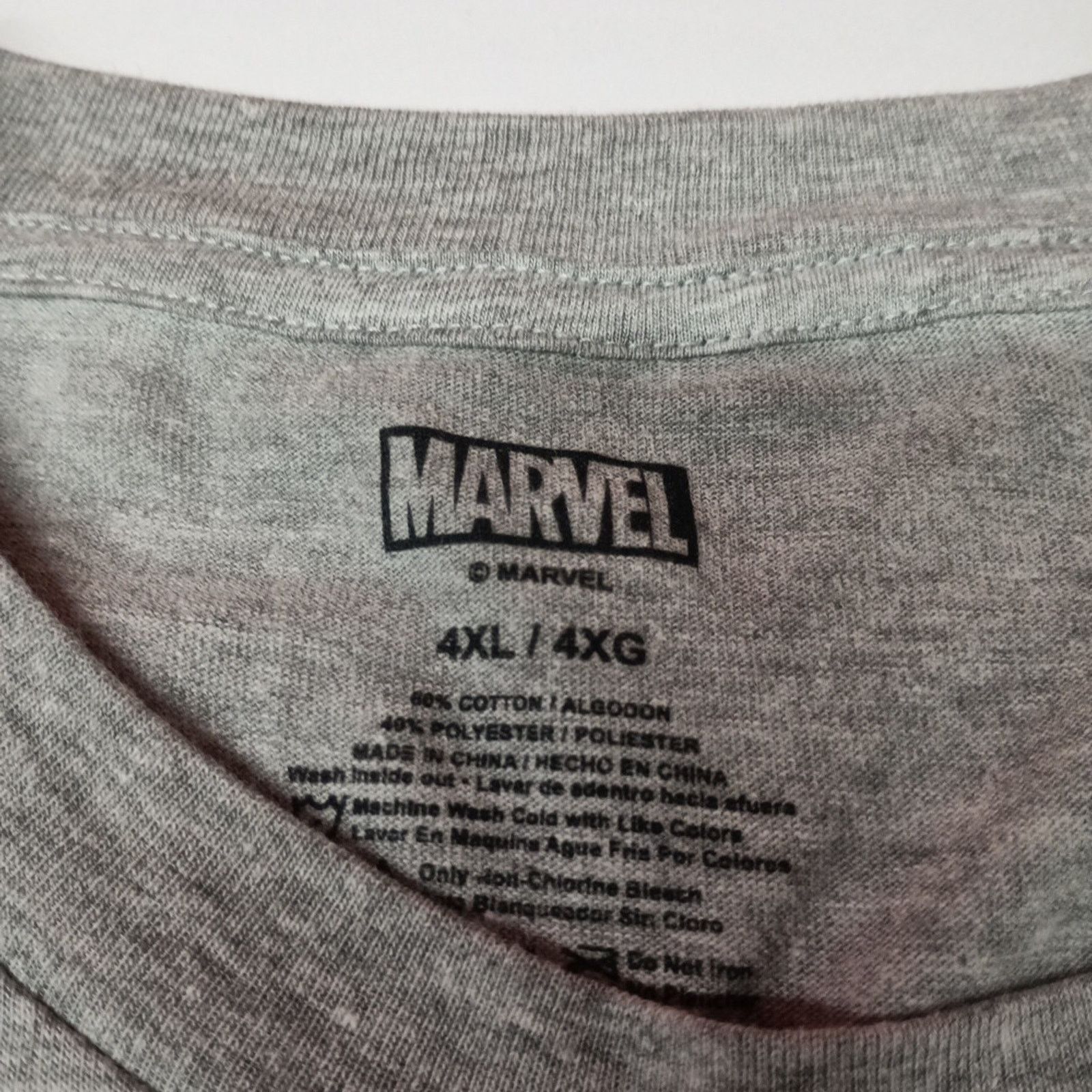 Marvel Comics Wolverine Men's T-Shirt Size 4XL Gray Short Sleeve NEW Size US XXL / EU 58 / 5 - 3 Thumbnail