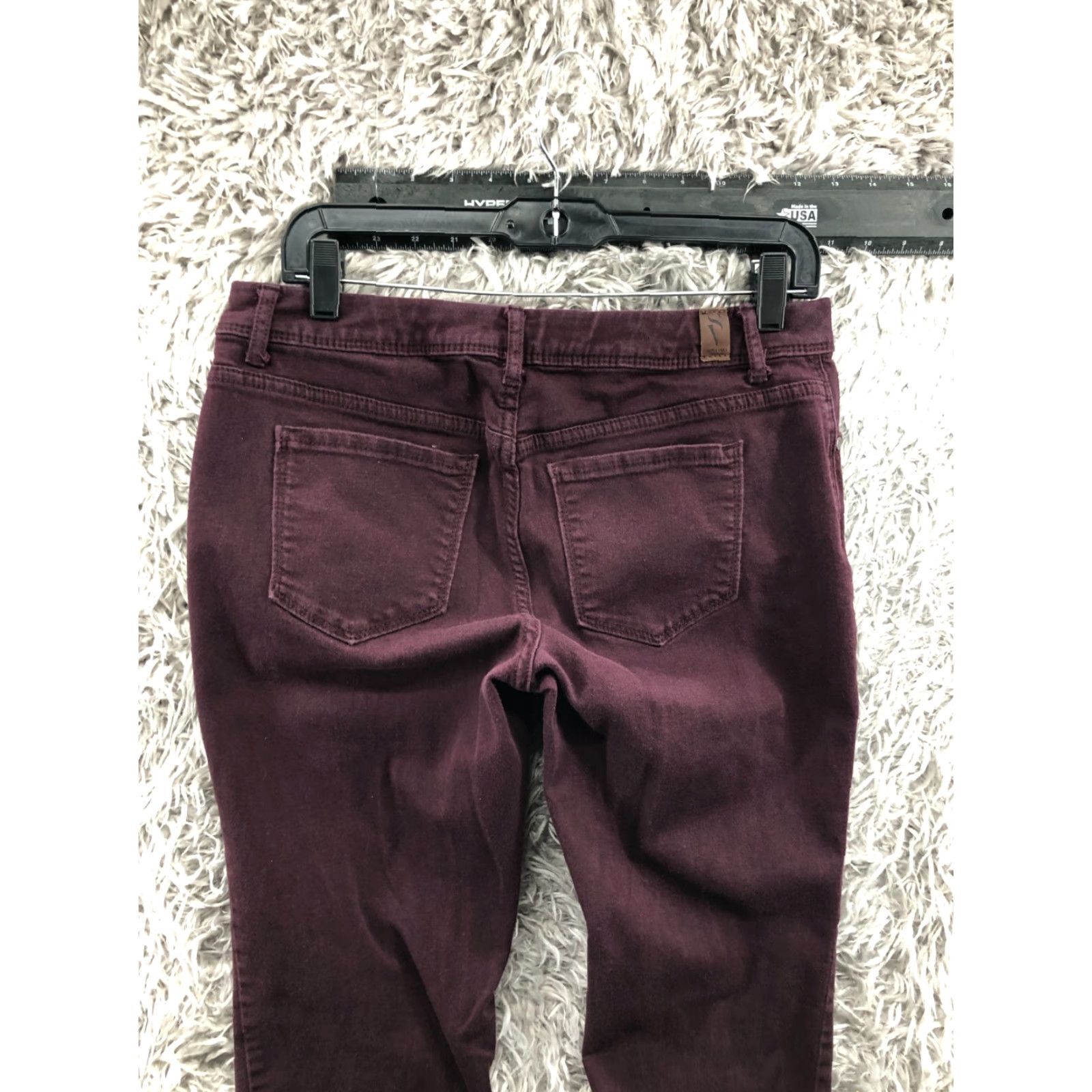Vintage Simply Vera Vera Wang Skinny Ankle Pants Womens Size 6 Plum Maroon Size 28" / US 6 / IT 42 - 7 Thumbnail