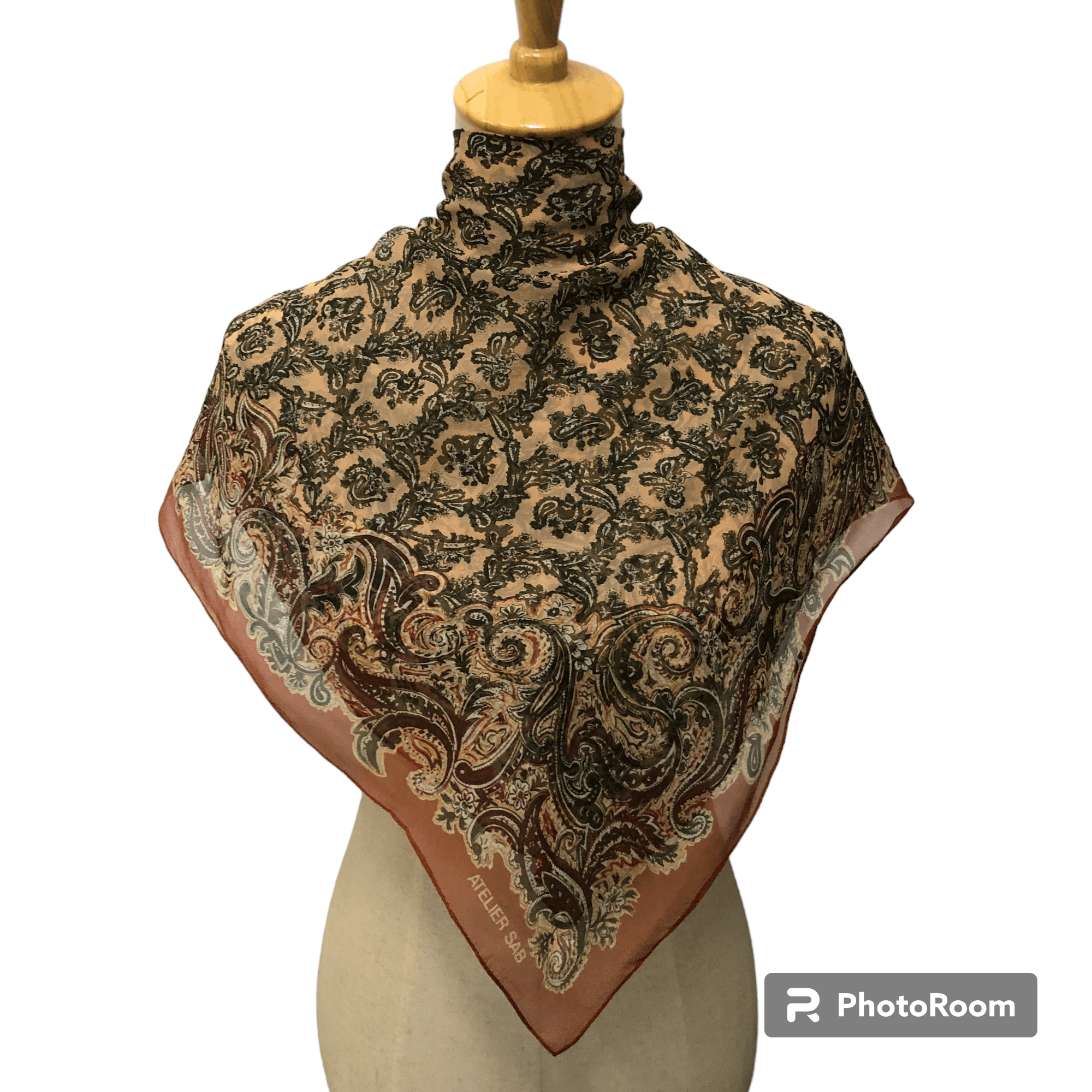Japanese Brand Atelier Sab Floral Silk Scarf M1049 Size ONE SIZE - 1 Thumbnail