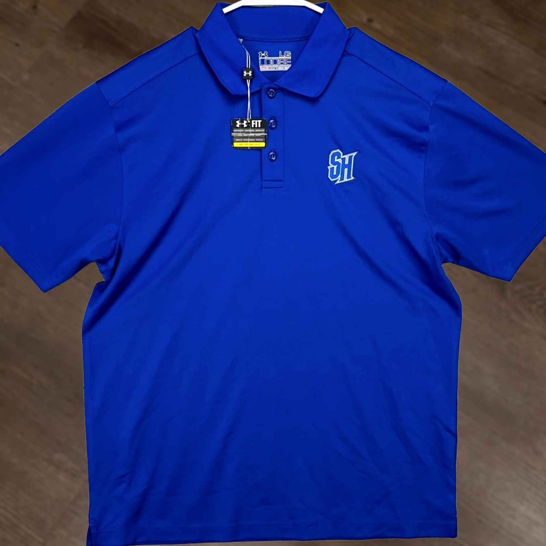 Under Armour Under Armour Polo Shirt Mens Large Blue Golf Short Sleeve Breathable Athletic Logo Size US L / EU 52-54 / 3 - 1 Thumbnail