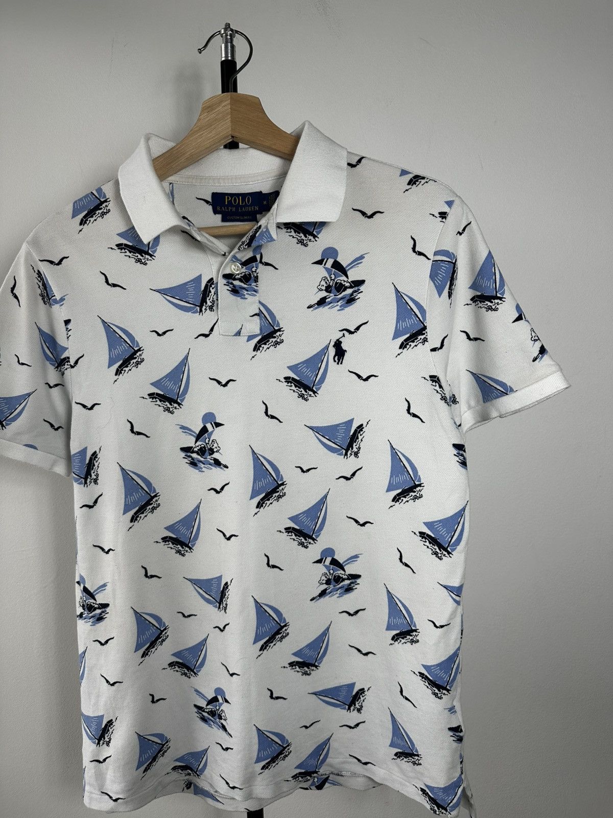Polo Ralph Lauren Polo Ralph Lauren All Over Sailboat Print Polo Shirt Size US M / EU 48-50 / 2 - 3 Thumbnail