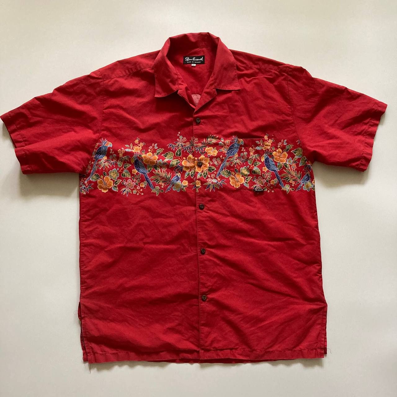 Japanese Brand Vintage Sun Friend Okinawa Japan Aloha Hawaiian Shirt Size US XL / EU 56 / 4 - 1 Thumbnail