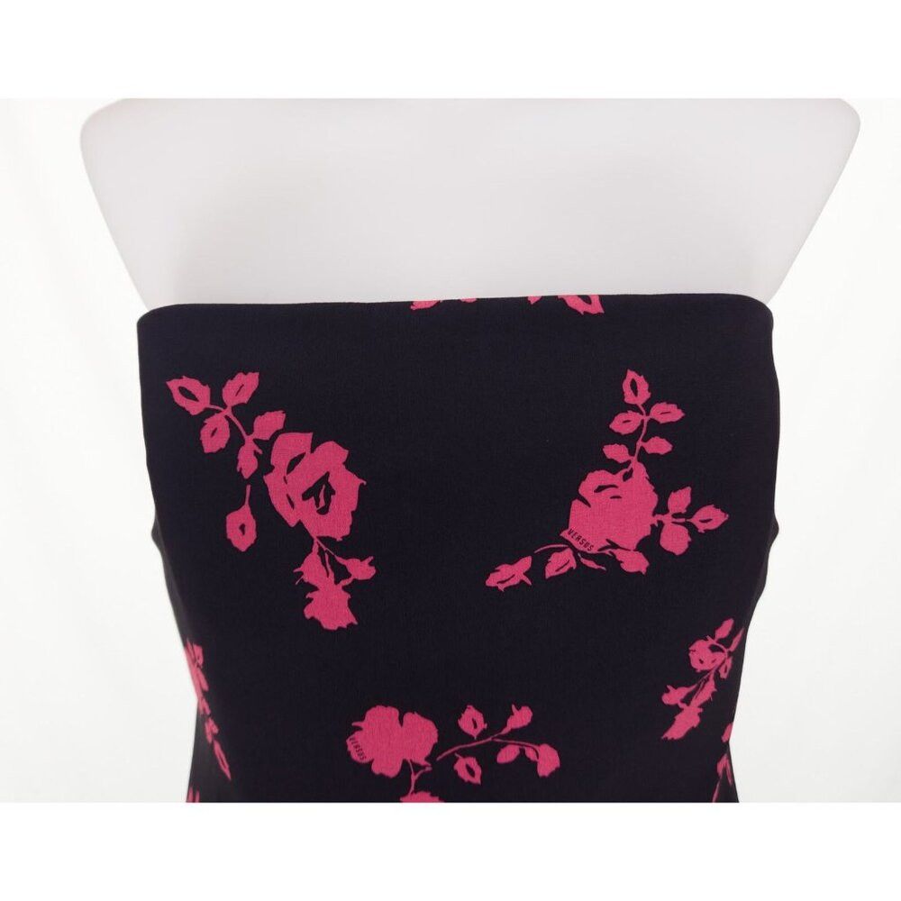 Versus Versace Versus Versace Strapless Floral-print Silk-crepe Mini Dress Size L / US 10 / IT 46 - 3 Thumbnail