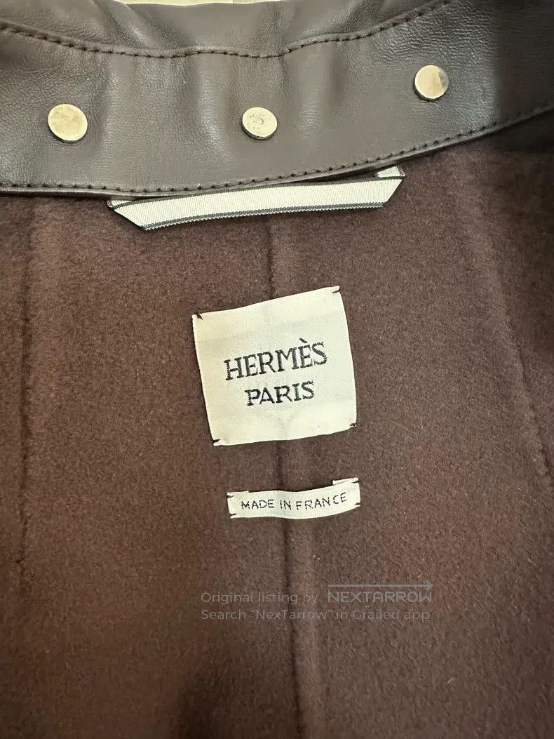 Hermes Hermes Brown Fringe Set, 100% Cashmere + Genuine Leather L Size XXS / US 00 / IT 34 - 8 Thumbnail