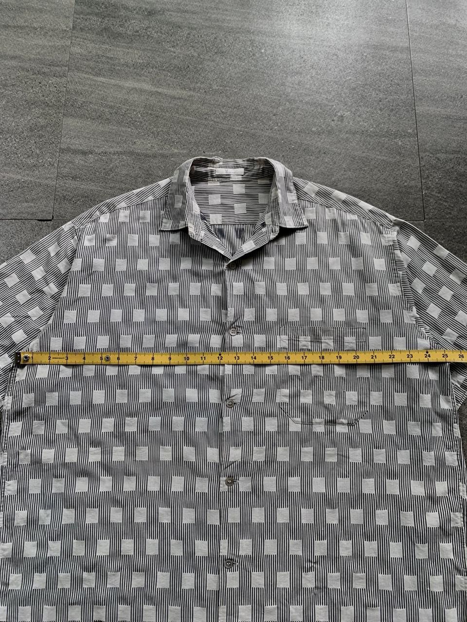 Yohji Yamamoto FREE TAX! 90s Square Patterned Wide Shirt Size US L / EU 52-54 / 3 - 13 Thumbnail