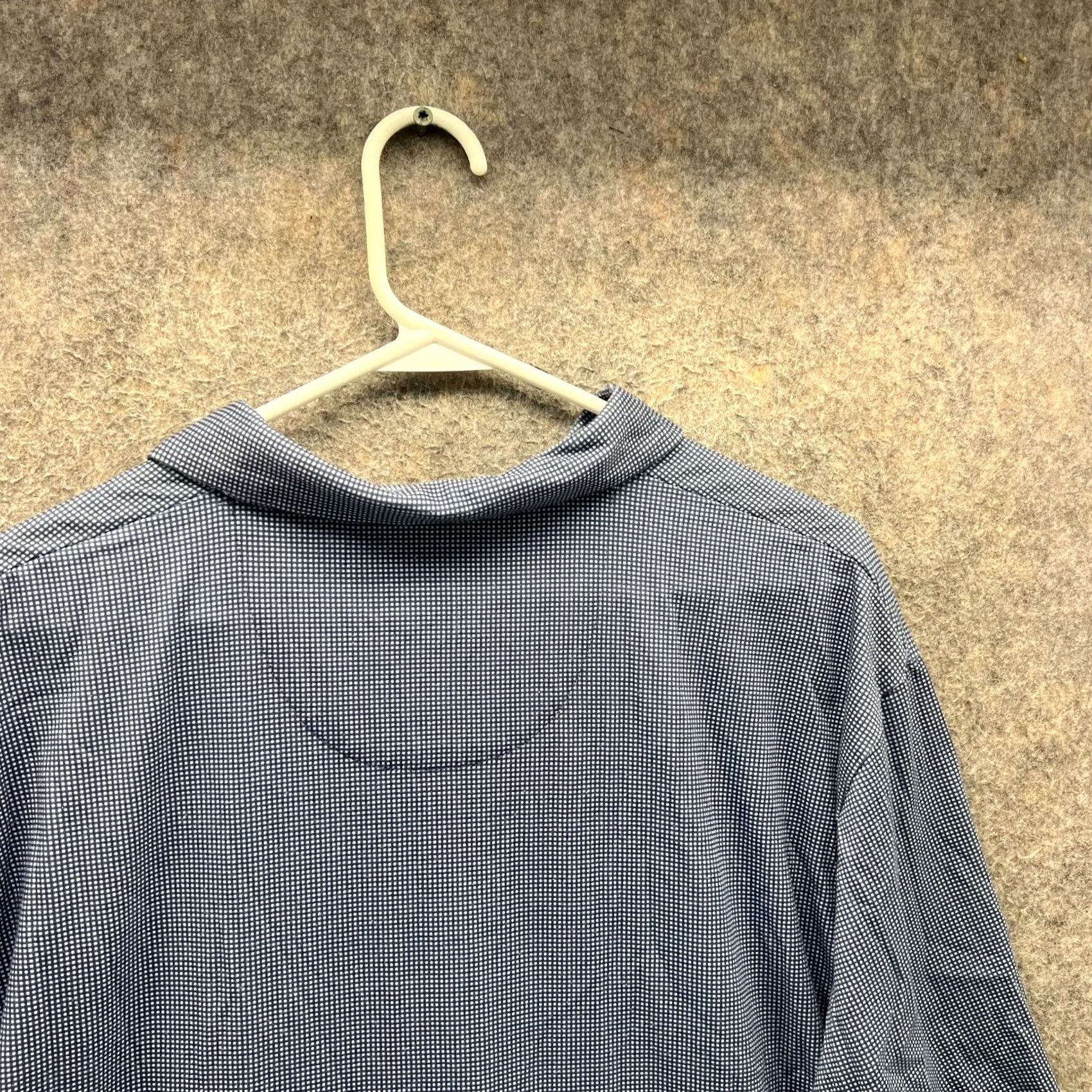 Vintage Jack Nicklaus Polo Shirt Mens XL Blue Knit Preppy Dress Polyester Short Sleeve Button Collar Logo Vintage No Size 46R - 3 Thumbnail