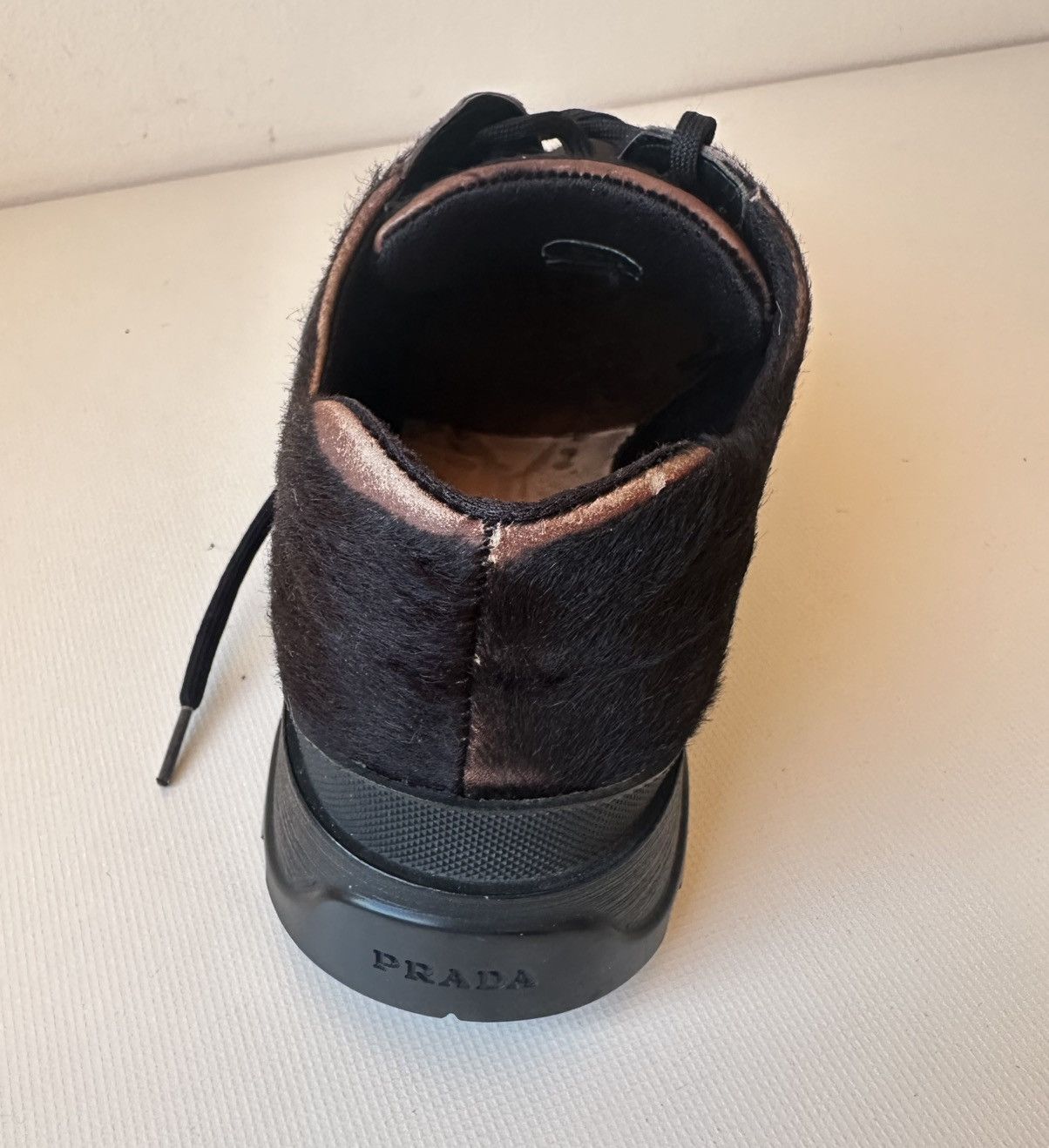 Prada Prada AW99 Pony Hair brown leather derby Size US 7.5 / IT 37.5 - 16 Thumbnail