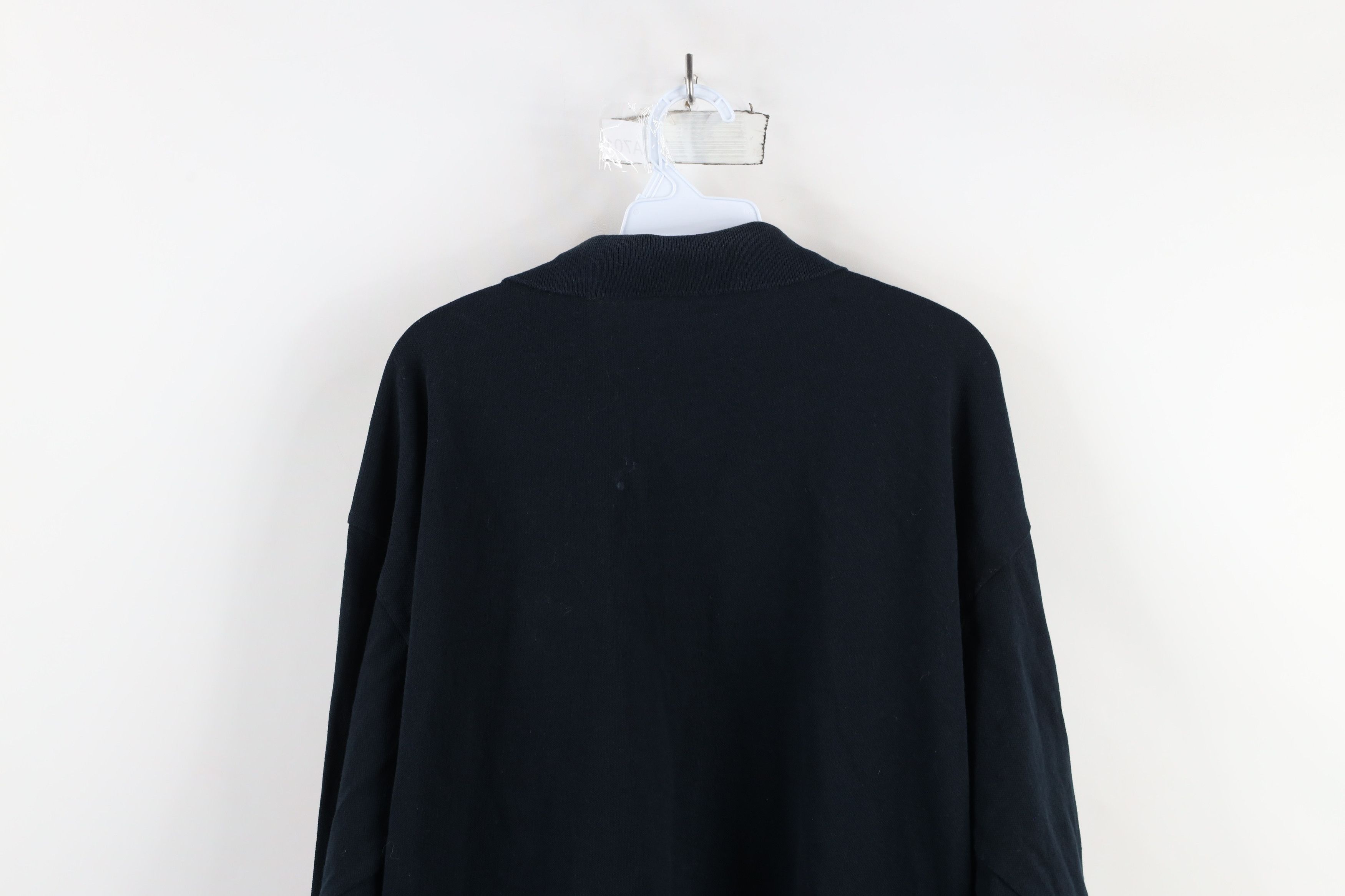 Vintage Vintage 90s Streetwear Heavy Long Sleeve Polo Shirt Black Size US XL / EU 56 / 4 - 12 Thumbnail