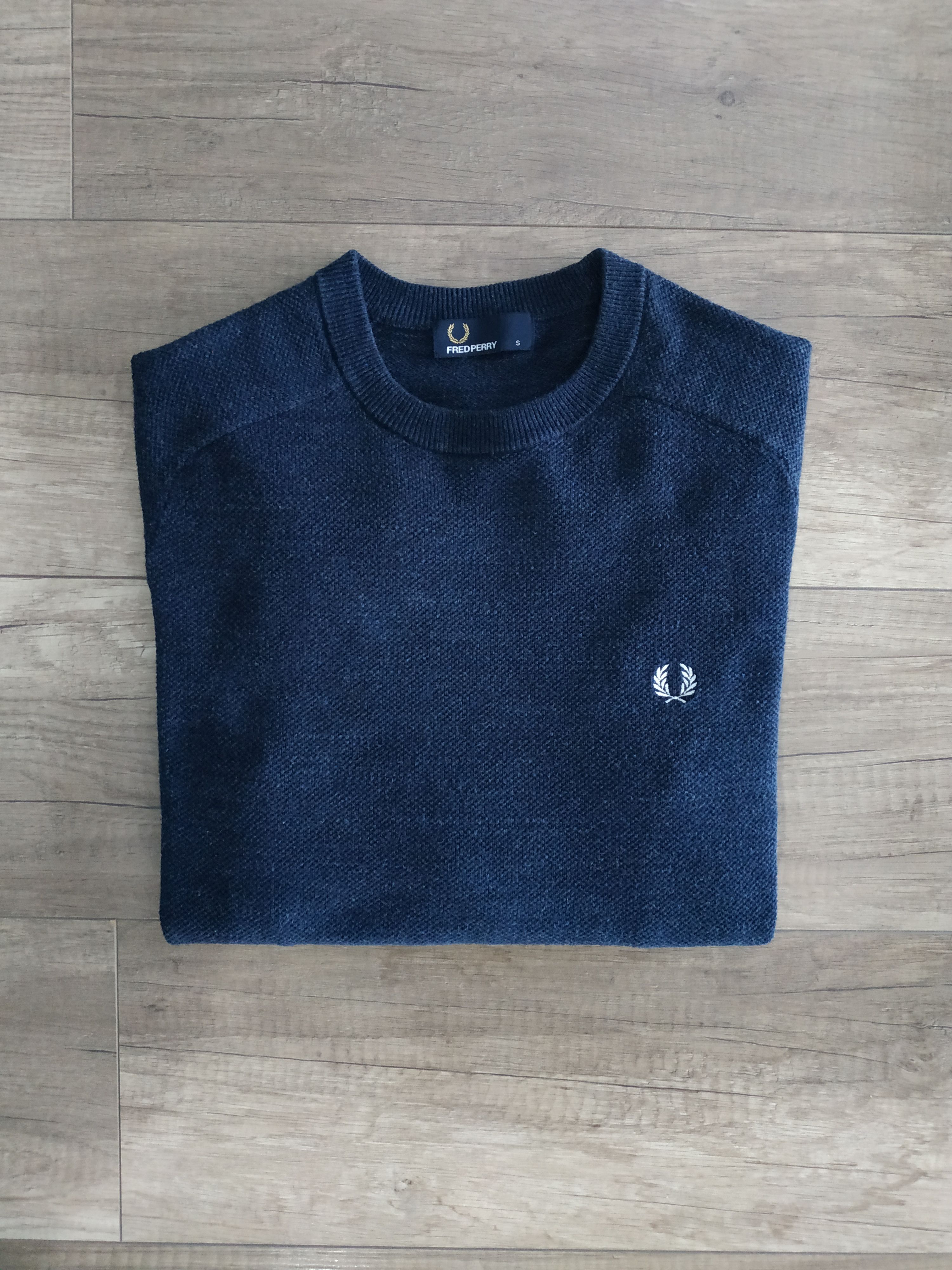 Fred Perry Fred Perry Men's Navy Knit Sweater Jumper Pullover, s. SMALL Size US S / EU 44-46 / 1 - 3 Thumbnail