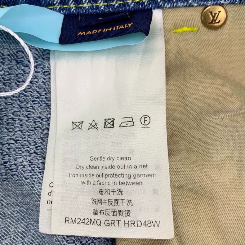 Louis Vuitton Louis Vuitton Blue washed-and-used checkerboard cotton cas Size US 32 / EU 48 - 8 Thumbnail