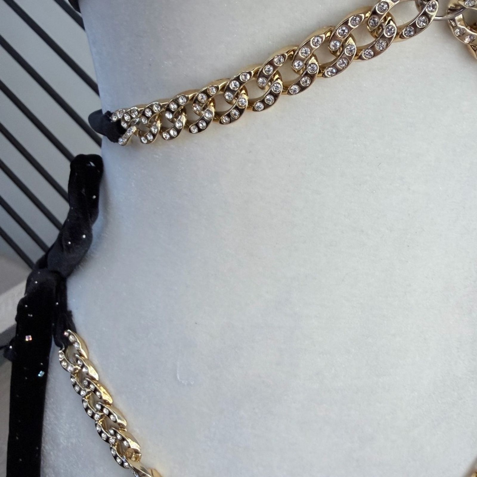 Other Black and Gold Shiny Velvet Bikini Swimsuit Swimwear size XS Size ONE SIZE - 10 Thumbnail