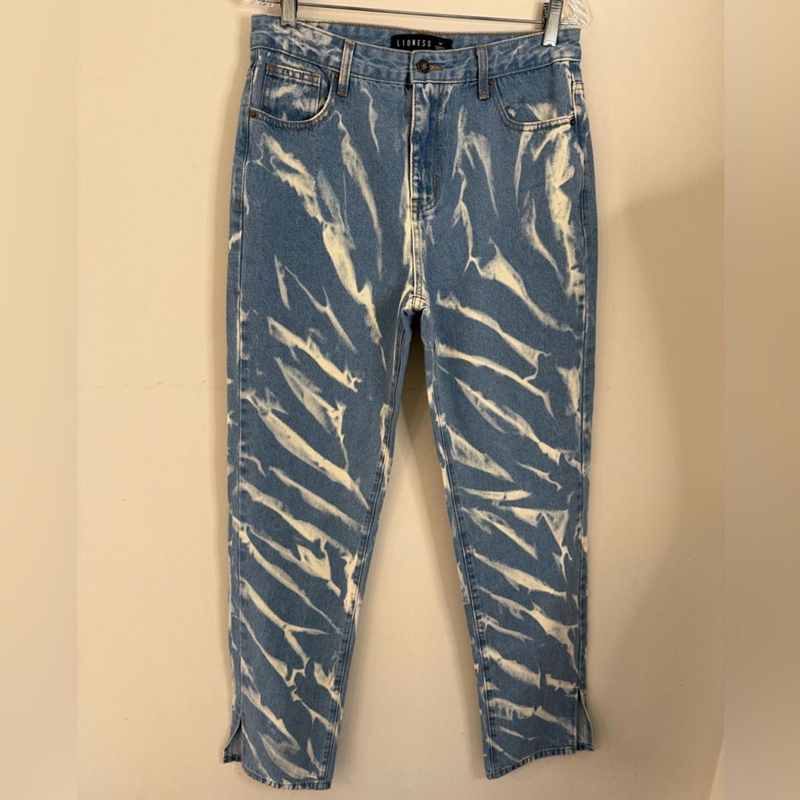 Lioness Lioness boho retro 80’s Y2K zebra striped cotton jeans Med Size 32" / US 10 / IT 46 - 1 Thumbnail
