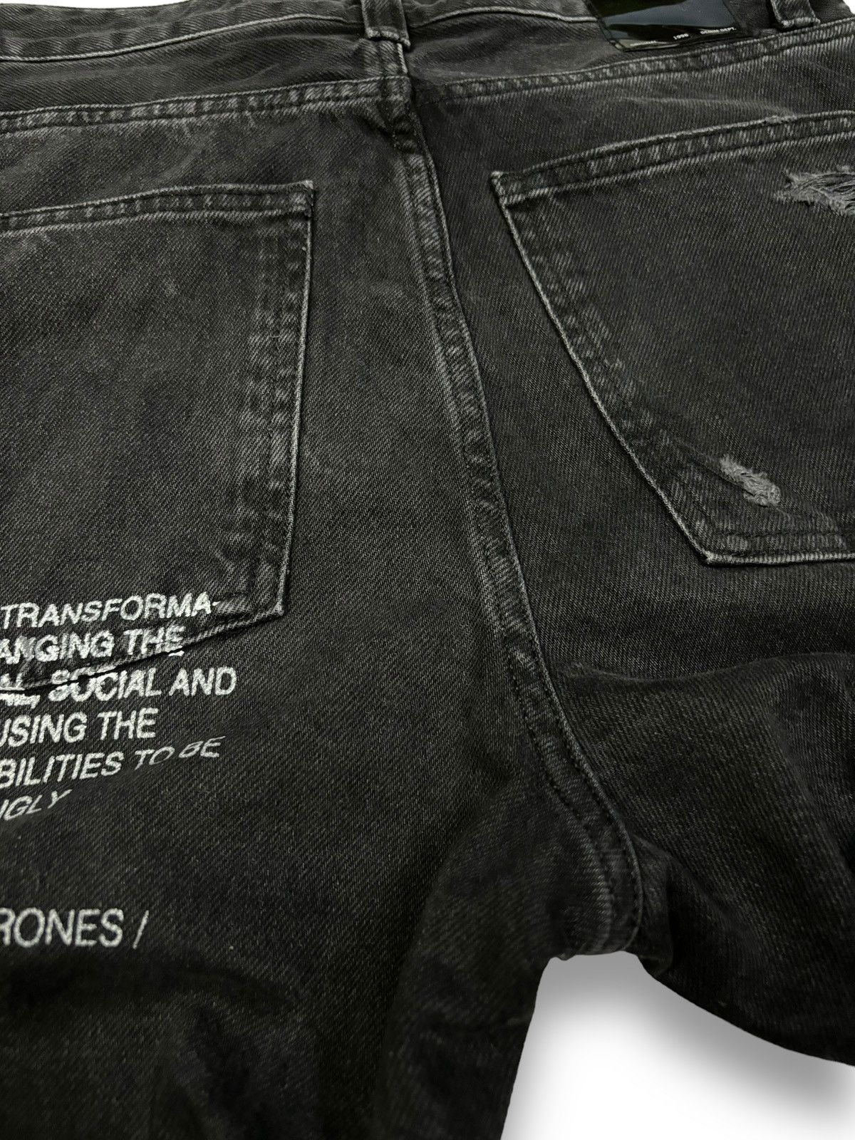 JNCO Bershka Black Faded Baggy Tapered Distressed Grunge Jeans Size US 30 / EU 46 - 13 Thumbnail