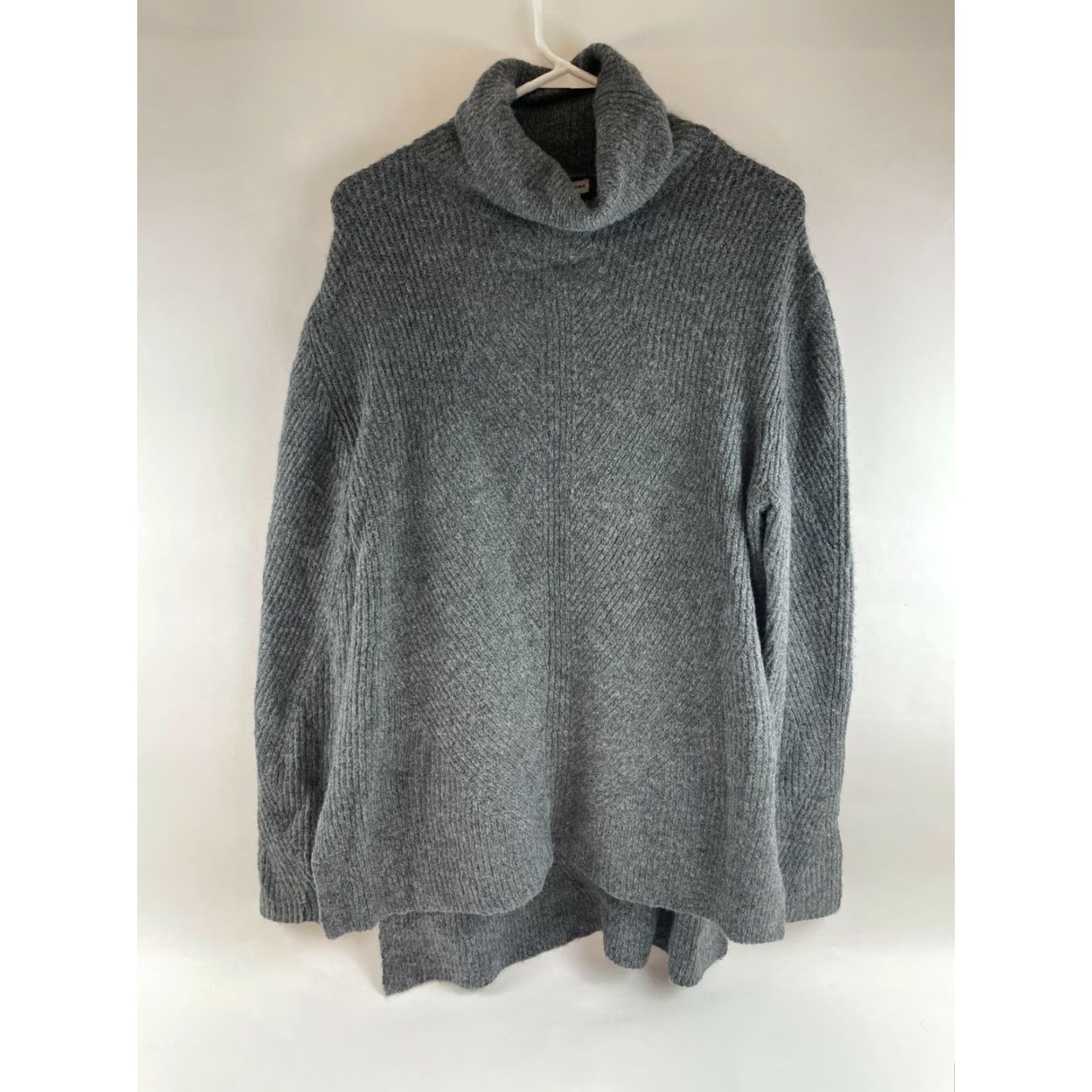 Vintage **Sweet Romeo Women's Large Gray Ribbed Cowl Neck Sweater** User: Sweet Romeo Women's Large Gray Ribbed Cowl Neck Sweater Size L / US 10 / IT 46 - 2 Thumbnail