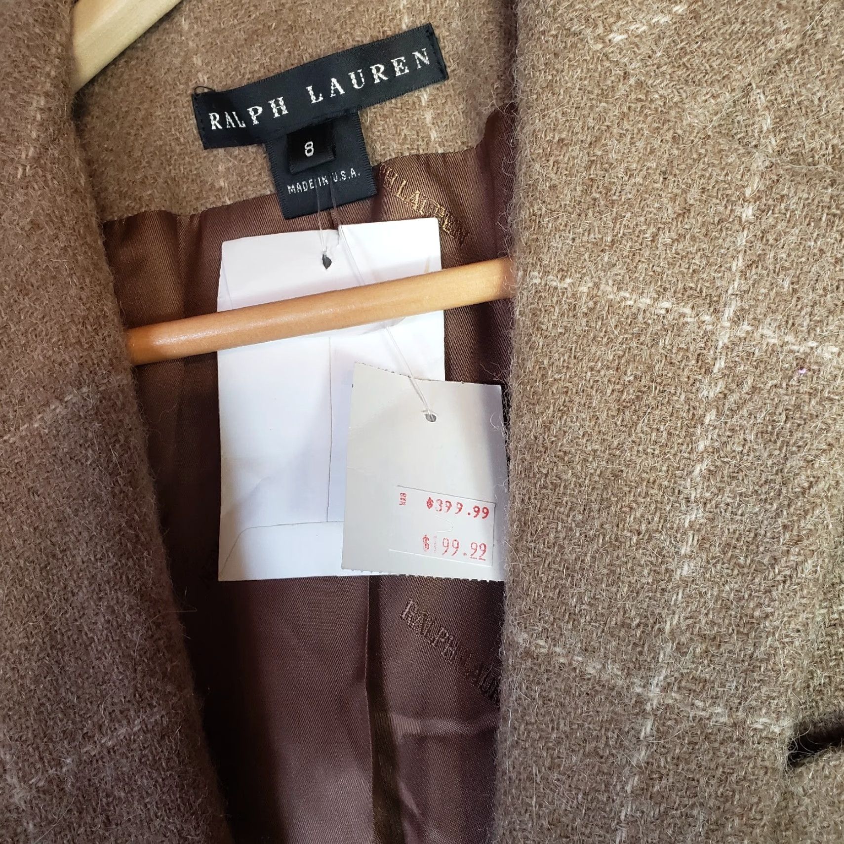 Vintage VINTAGE Ralph Lauren Black Label Blazer Womens Wool Alpaca Windowpane Size 8 NWT ~ Beige Size M / US 6-8 / IT 42-44 - 5 Thumbnail