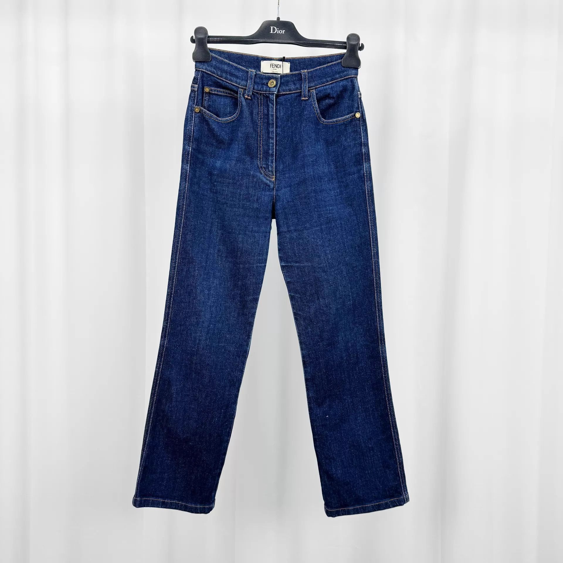 Fendi Fendi FF logo print washed jeans 40W 99 New Size 27" / US 4 / IT 40 - 1 Thumbnail