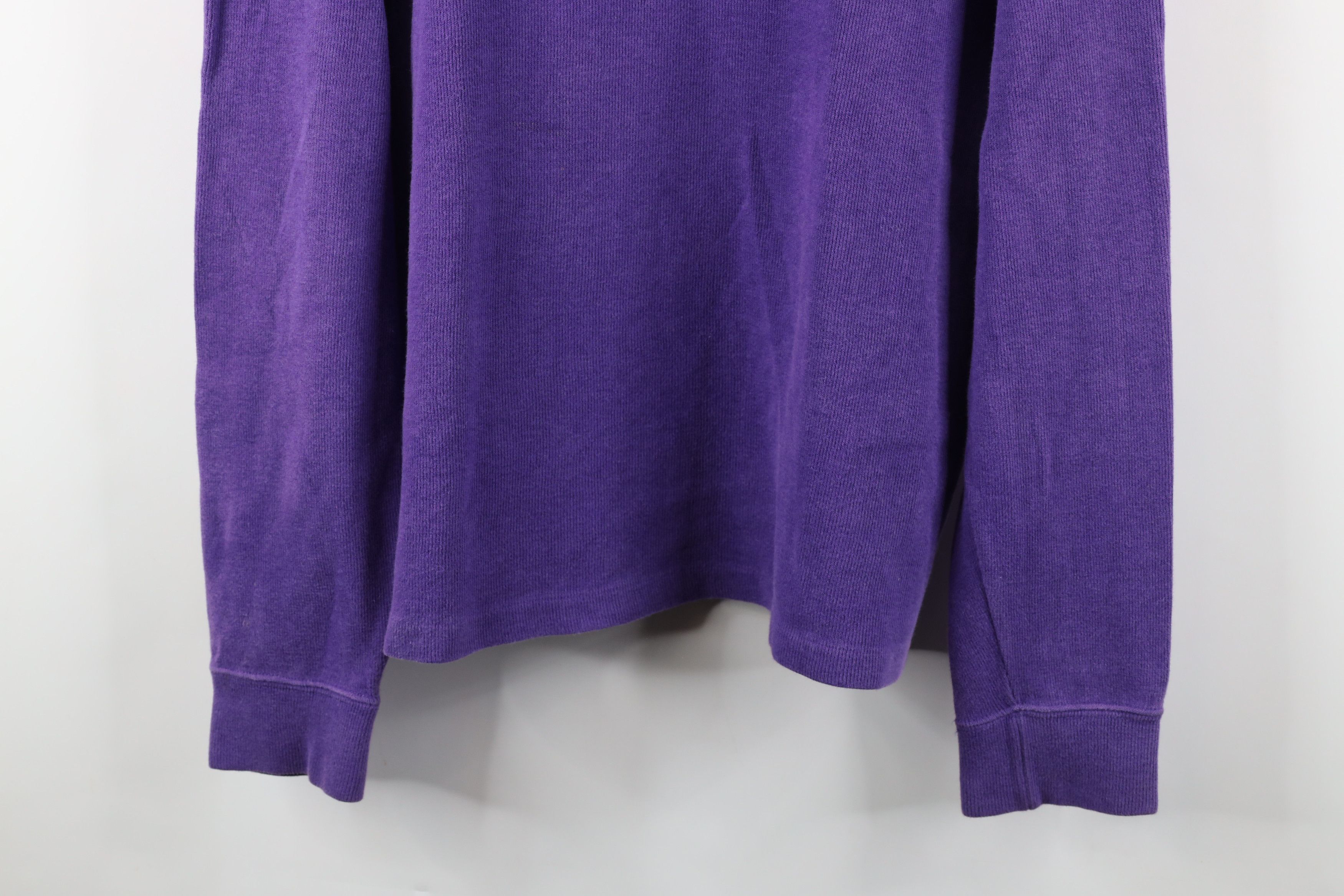 Ralph Lauren Vintage 90s Ralph Lauren Ribbed Knit Half Zip Sweater Purple Size US L / EU 52-54 / 3 - 3 Thumbnail