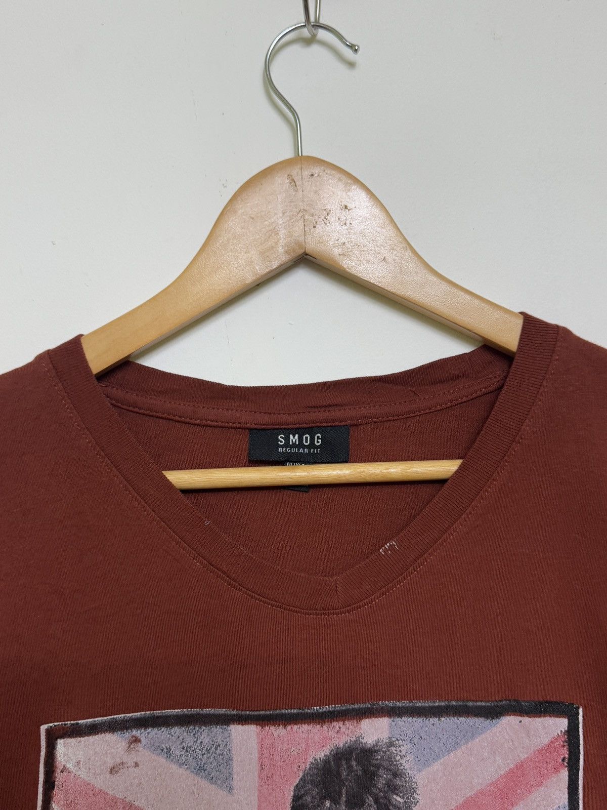 Band Tees Rare Rod Stewart V Neck Brown Tee Size US M / EU 48-50 / 2 - 5 Thumbnail