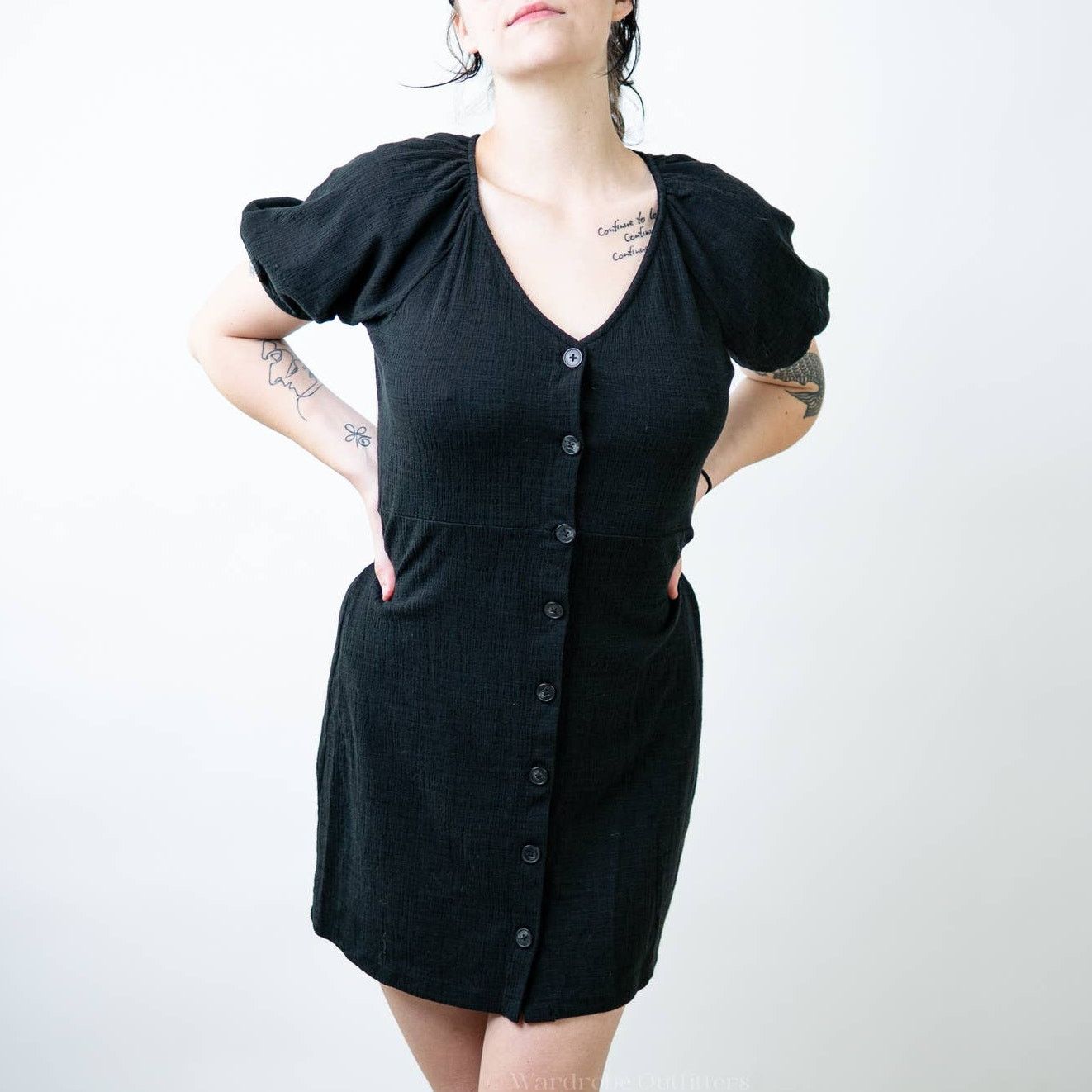 Madewell Madewell Textured & Tread Puff Sleeve Dress - S Size S / US 4 / IT 40 - 2 Thumbnail