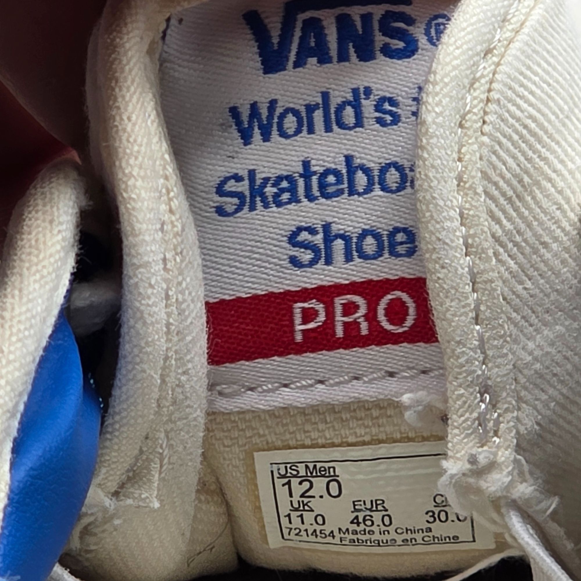 Vans Vans Chima Pro 2 Center Court Classic Mens 12 White Blue Ath Size US 12 / EU 45 - 5 Thumbnail
