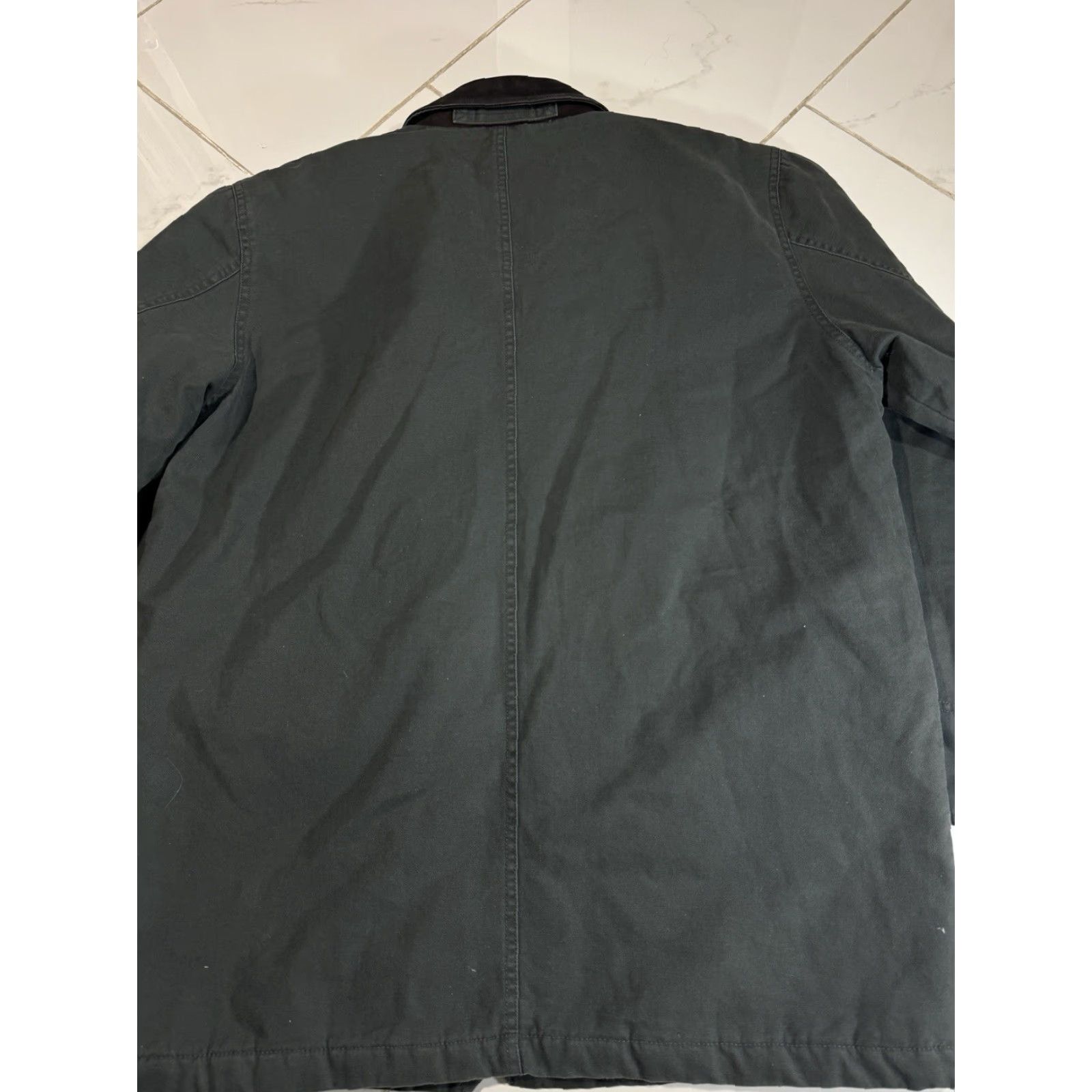Free Country VINTAGE Free Country Coat Overcoat Men XL Black Canvas Workwear Button Front Chore Jacket Size US XL / EU 56 / 4 - 8 Thumbnail