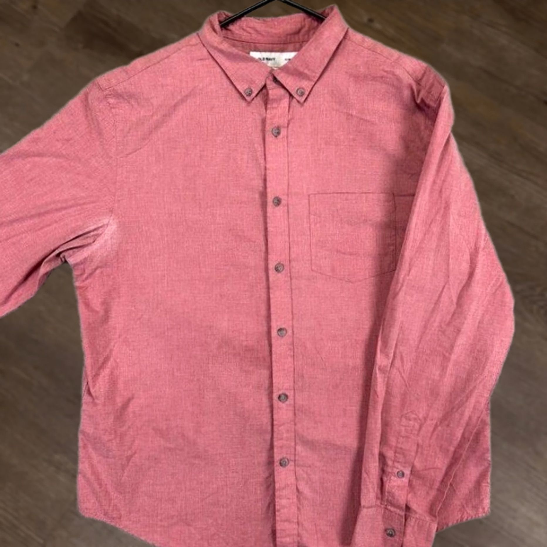 Old Navy Old Navy Shirt Mens XL Red Slim Fit Button-Down Long Sleeve Casual Office Pocket Button-Up Shirt Size US XL / EU 56 / 4 - 1 Thumbnail