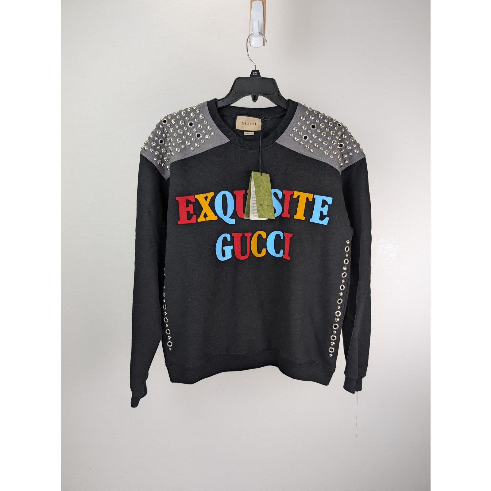 Gucci o1rshd1 Light Felted Cotton Jersey Crewneck Sweatshirt Black Size US XL / EU 56 / 4 - 1 Thumbnail