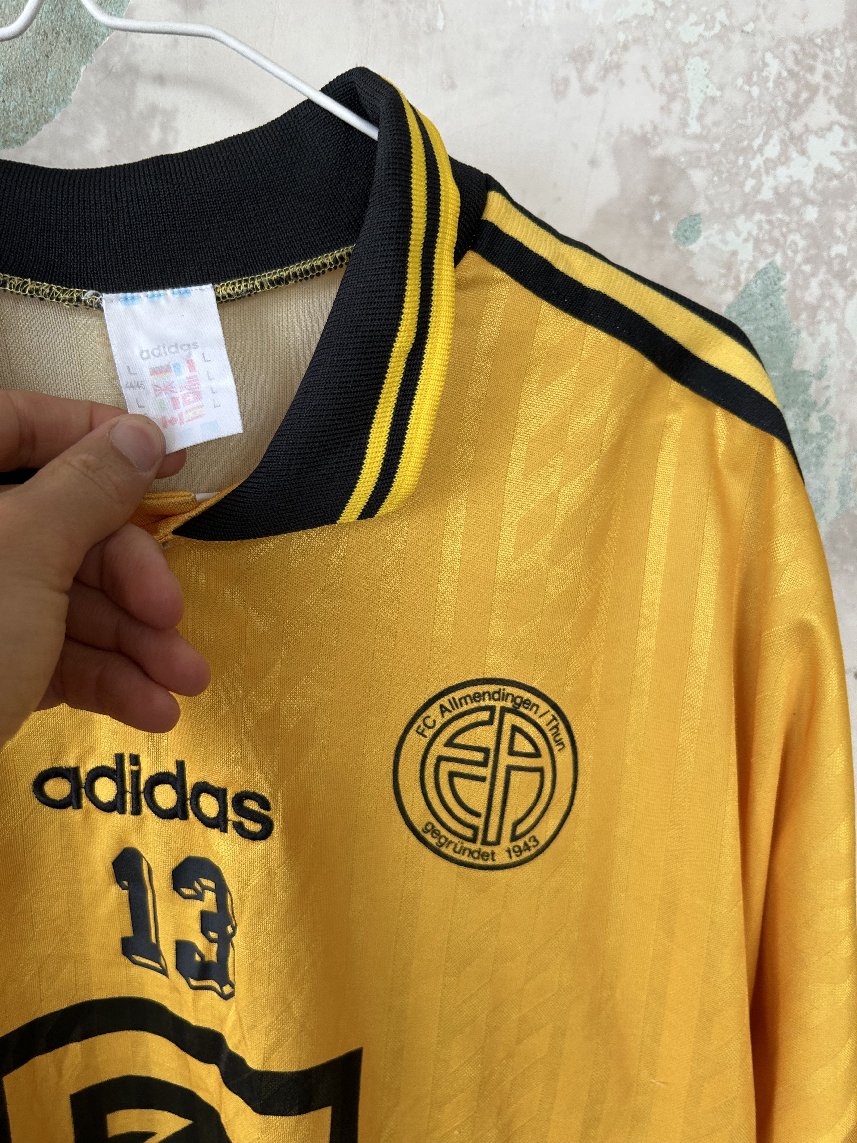 13 number FC vintage adidas soccer jersey 80s
