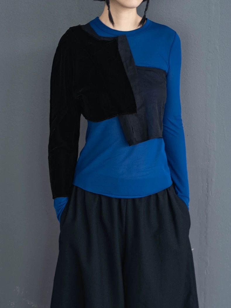 Comme des Garcons Comme Des Garcons Velvet paneled asymmetric top Size M / US 6-8 / IT 42-44 - 3 Thumbnail