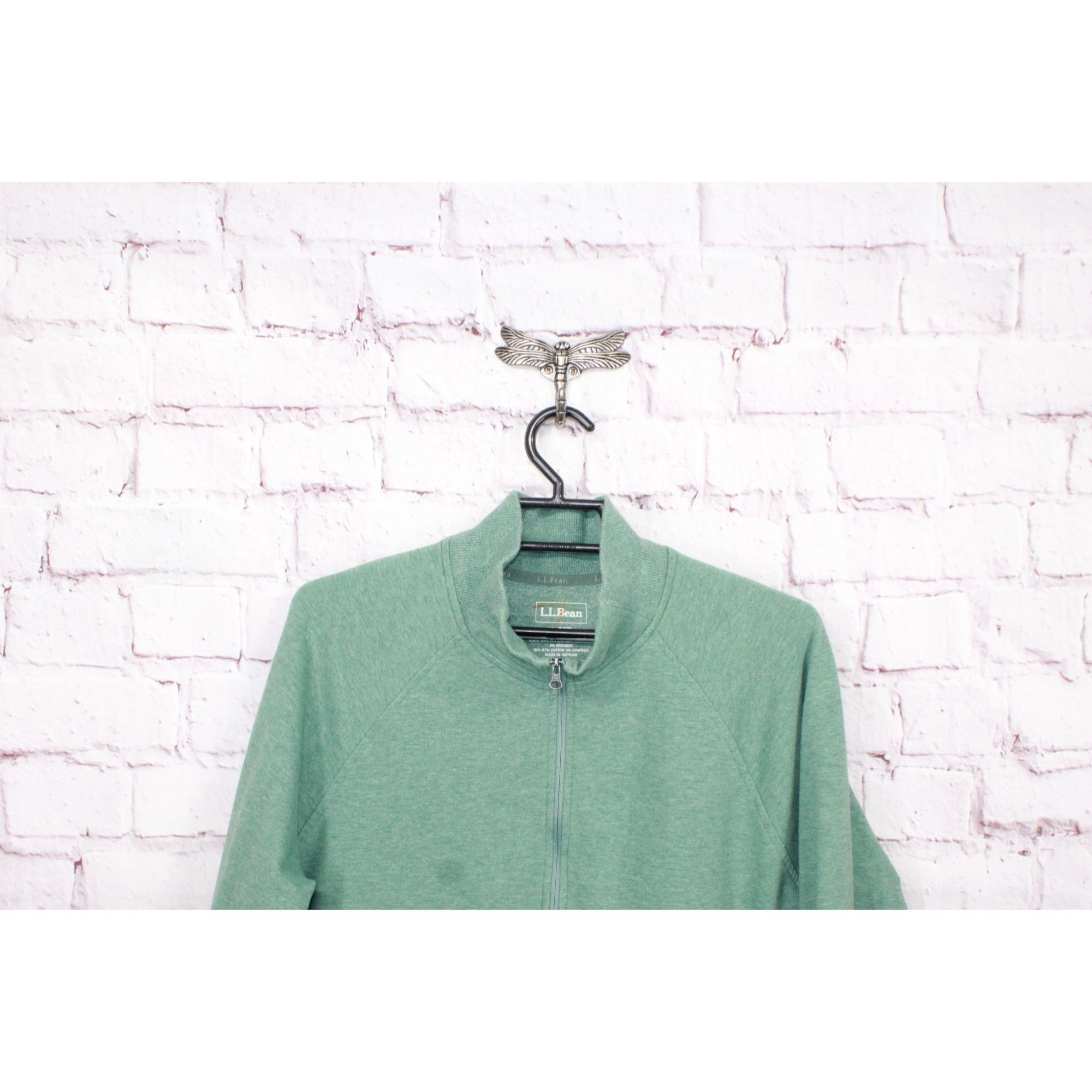 L.L. Bean LL Bean Women's Cozy Sweatshirt Full Zip Heather Size L Pet Size L / US 10 / IT 46 - 2 Thumbnail
