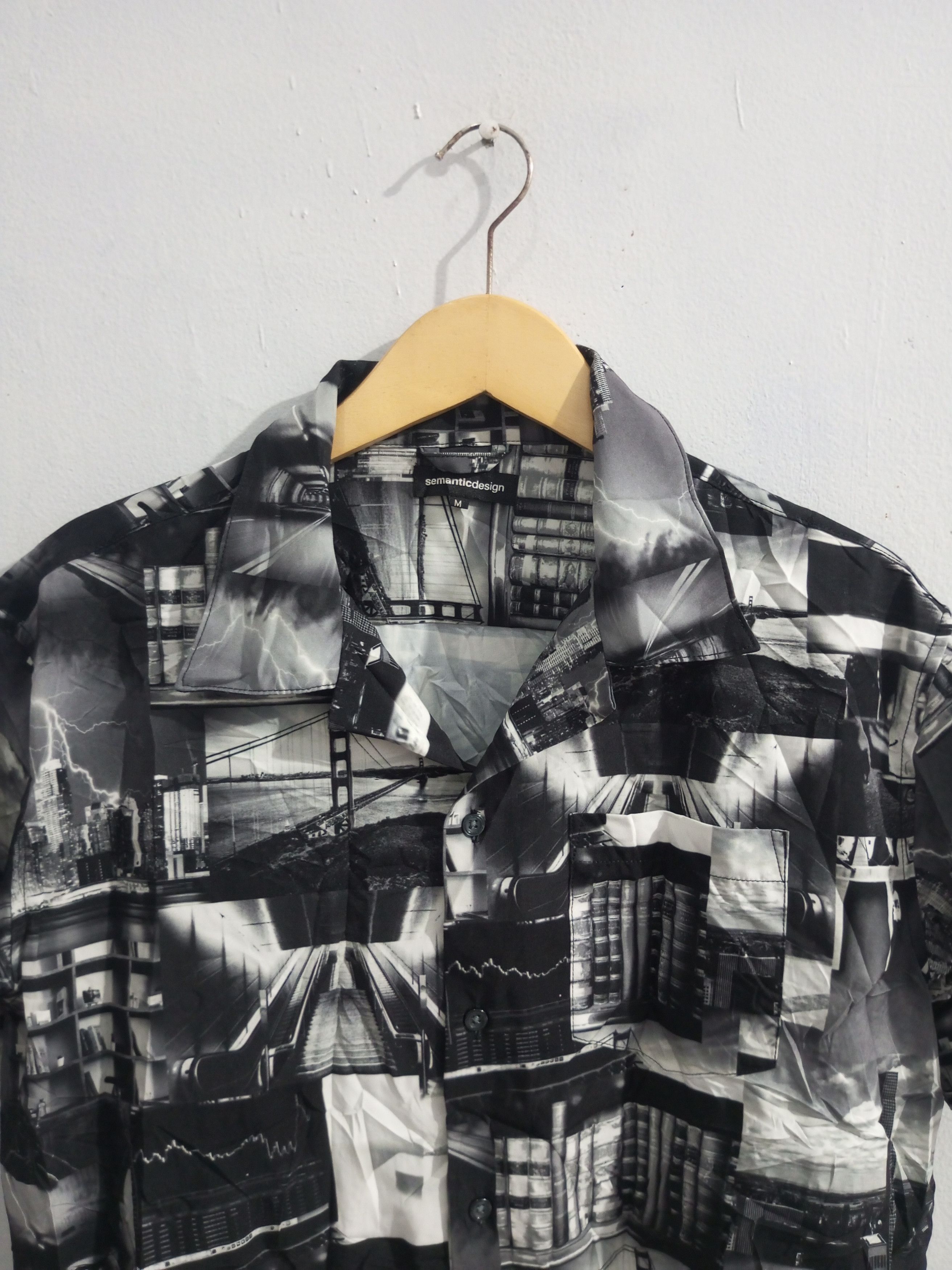 If Six Was Nine Vintage Semantic design open colar all over print shirt Size US M / EU 48-50 / 2 - 9 Thumbnail