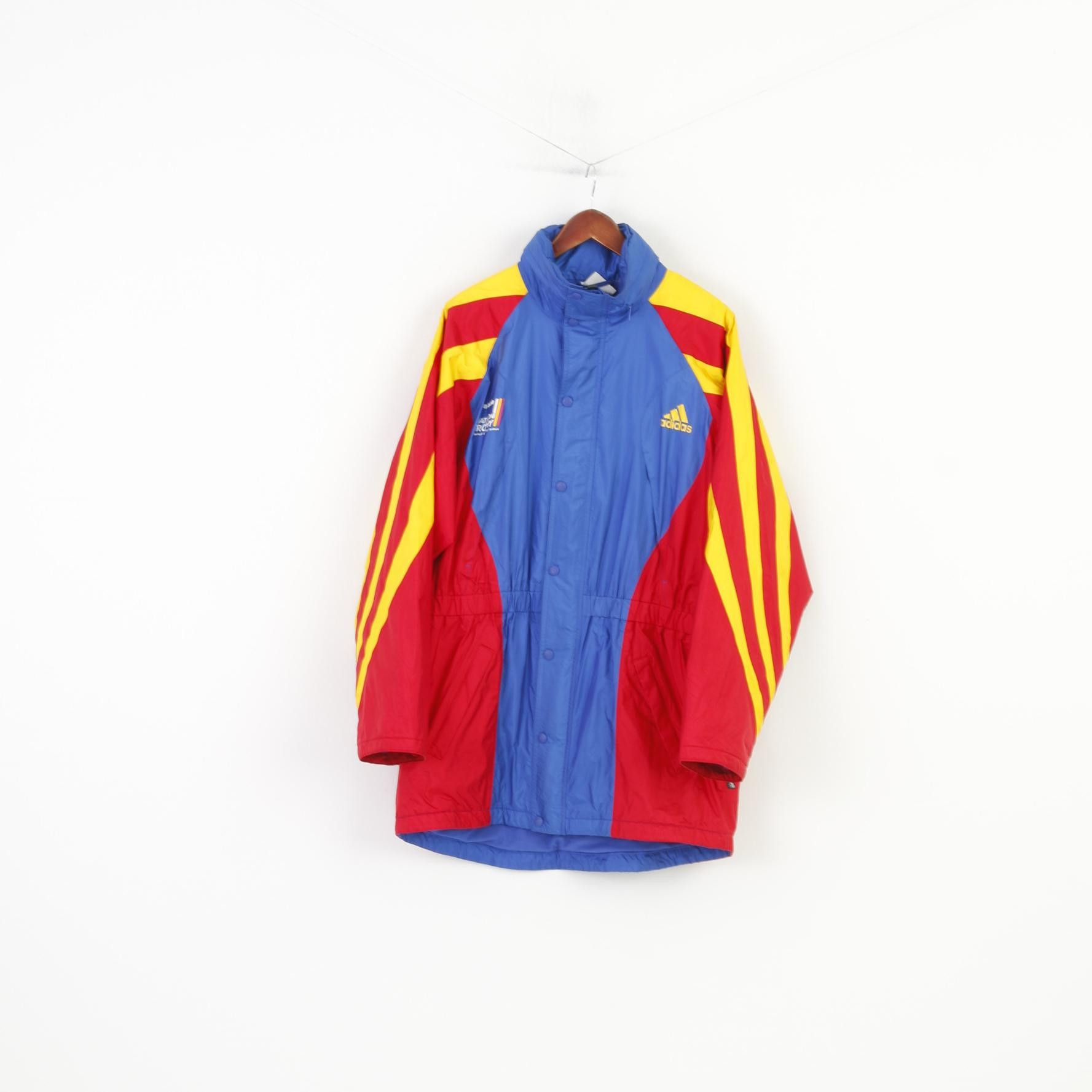 Adidas Adidas Men 186 L Jacket Full Zipper Hood Red Blue 0666 Size US S / EU 44-46 / 1 - 2 Thumbnail