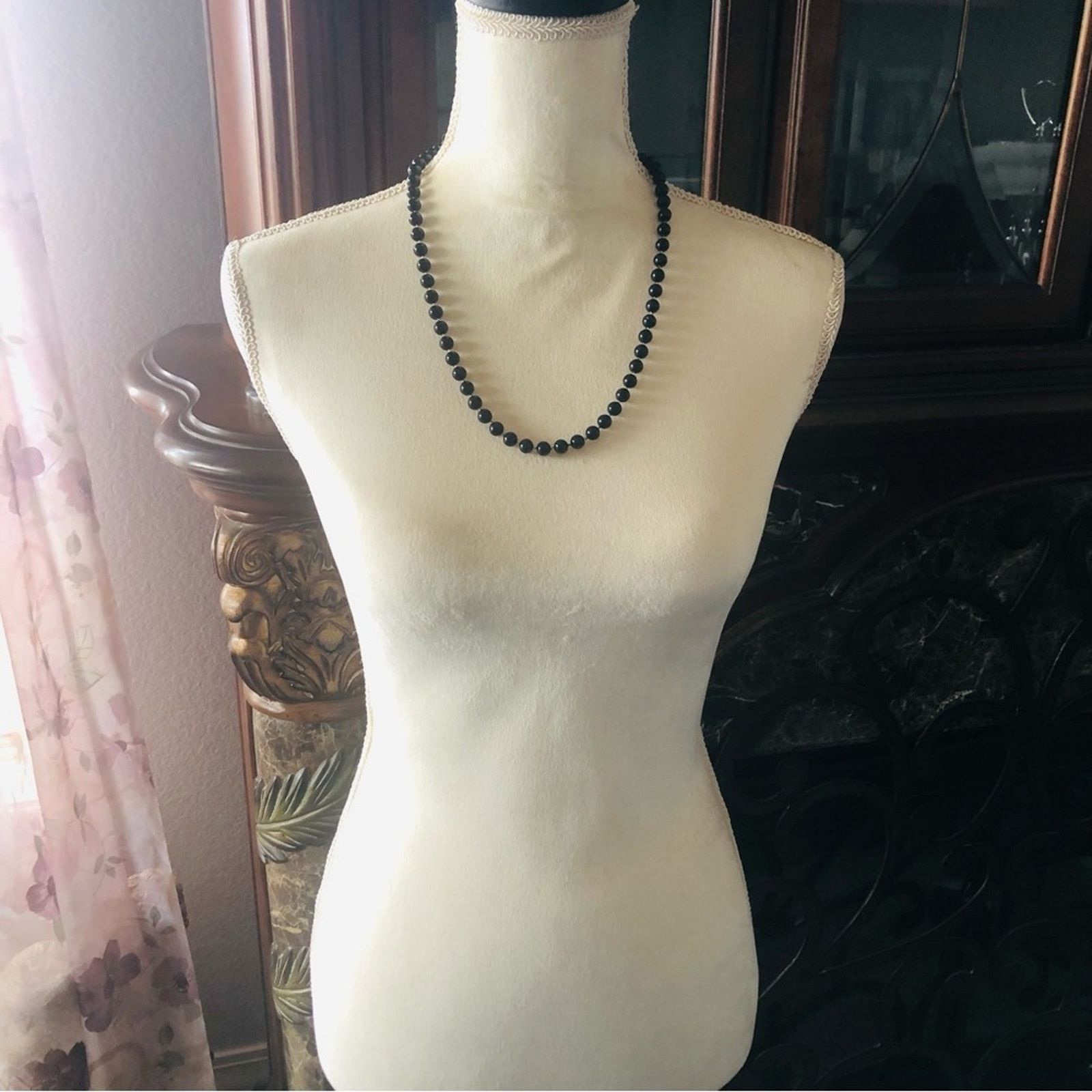 Vintage Vintage 80s black plastic pearl necklace Size ONE SIZE - 4 Thumbnail