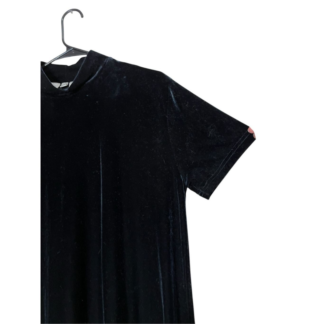 Other Vintage Jacqueline Ferrar 90s Black Velvet Dress Size 14 Tal Size XL / US 12-14 / IT 48-50 - 5 Thumbnail