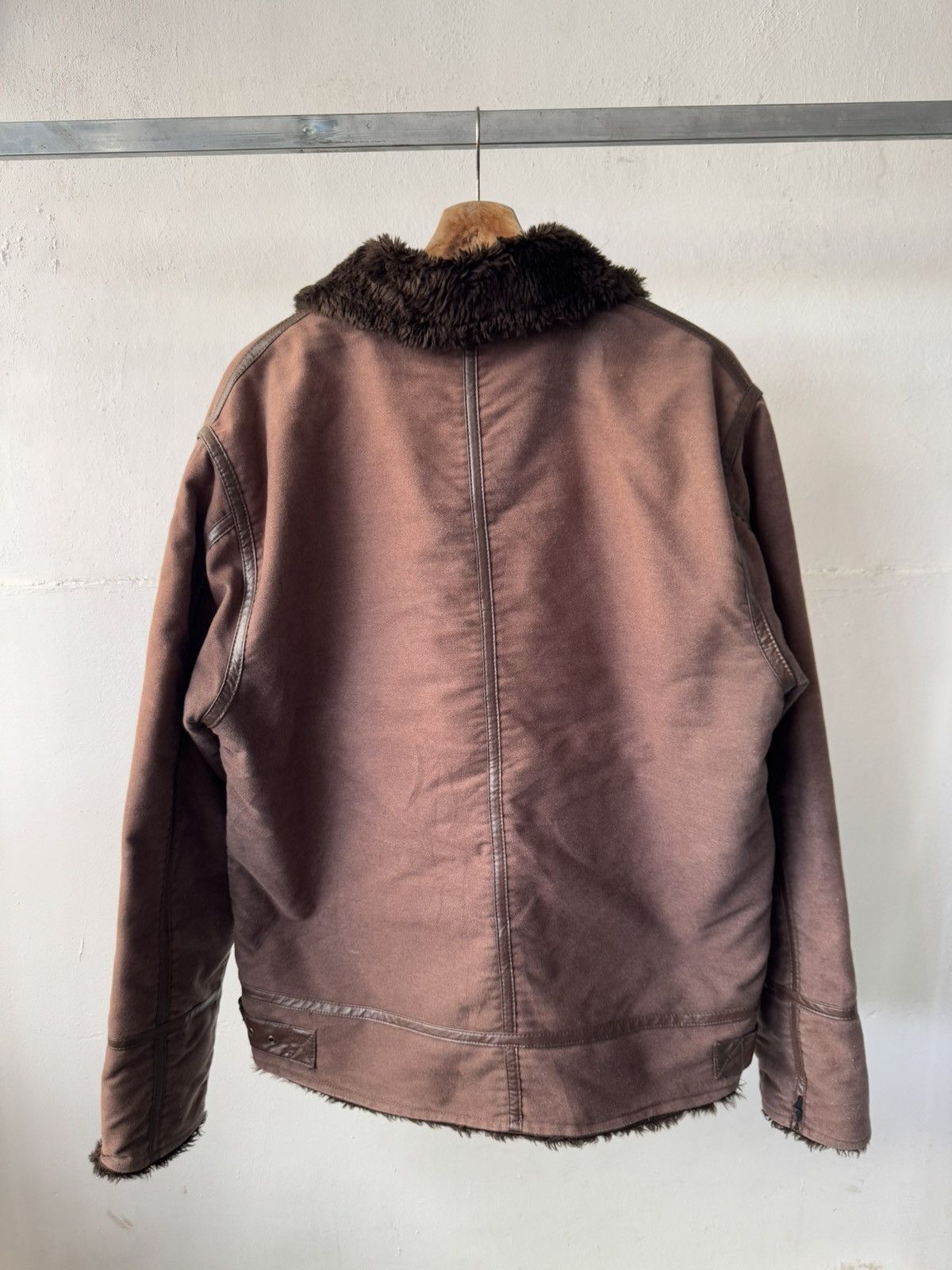 If Six Was Nine Vintage Edwin Lined Fleece Fur Brown Detroit Jacket Size US XL / EU 56 / 4 - 10 Thumbnail