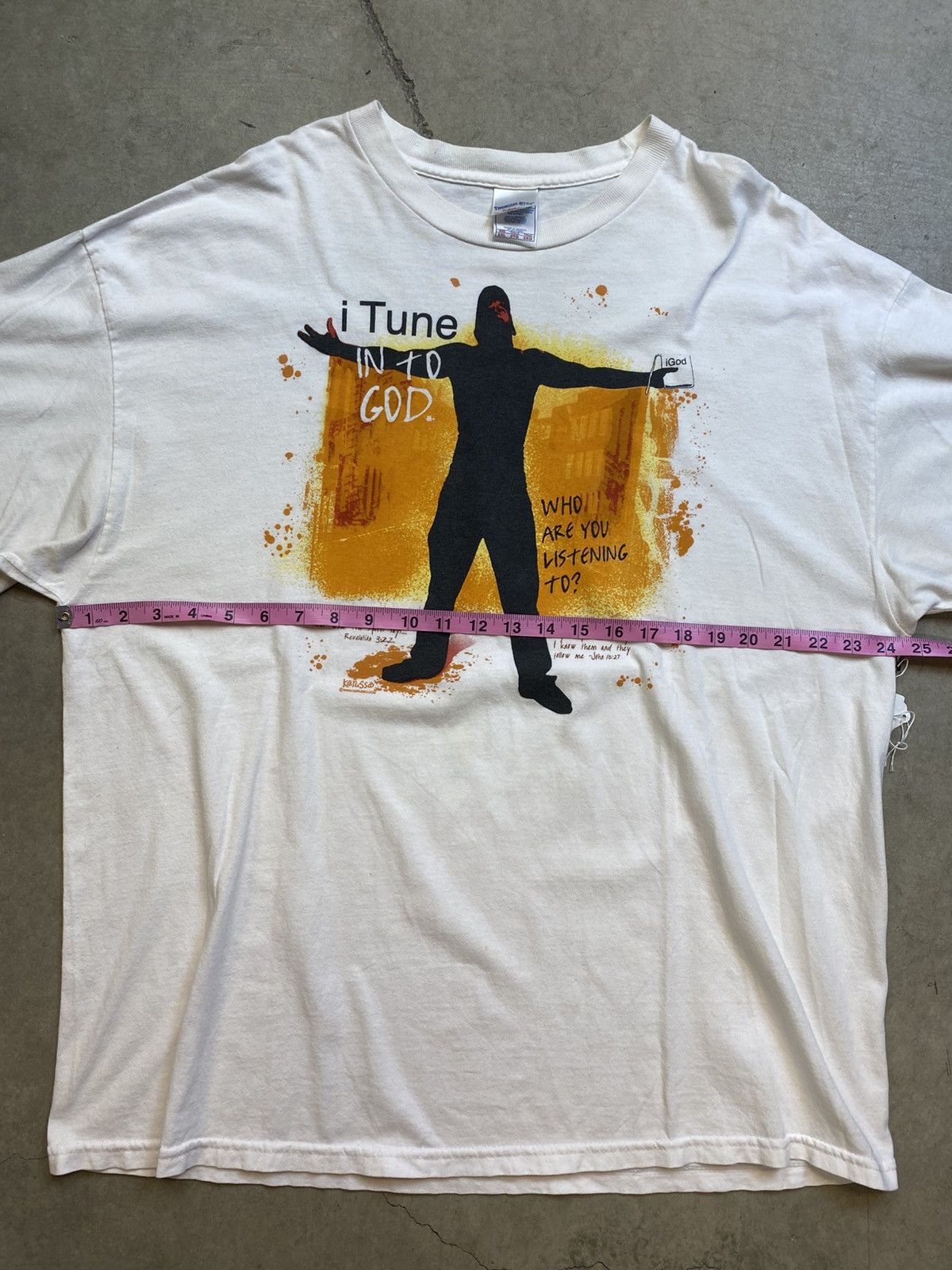 Vintage Vintage iTune in to God Apple Jesus Parody T Shirt XXL Size US XXL / EU 58 / 5 - 4 Thumbnail