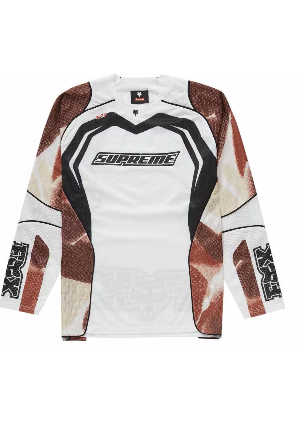 Fox Racing × Supreme FW23 Supreme Fox racing racing jersey (White) (M) Size US M / EU 48-50 / 2 - 1 Thumbnail