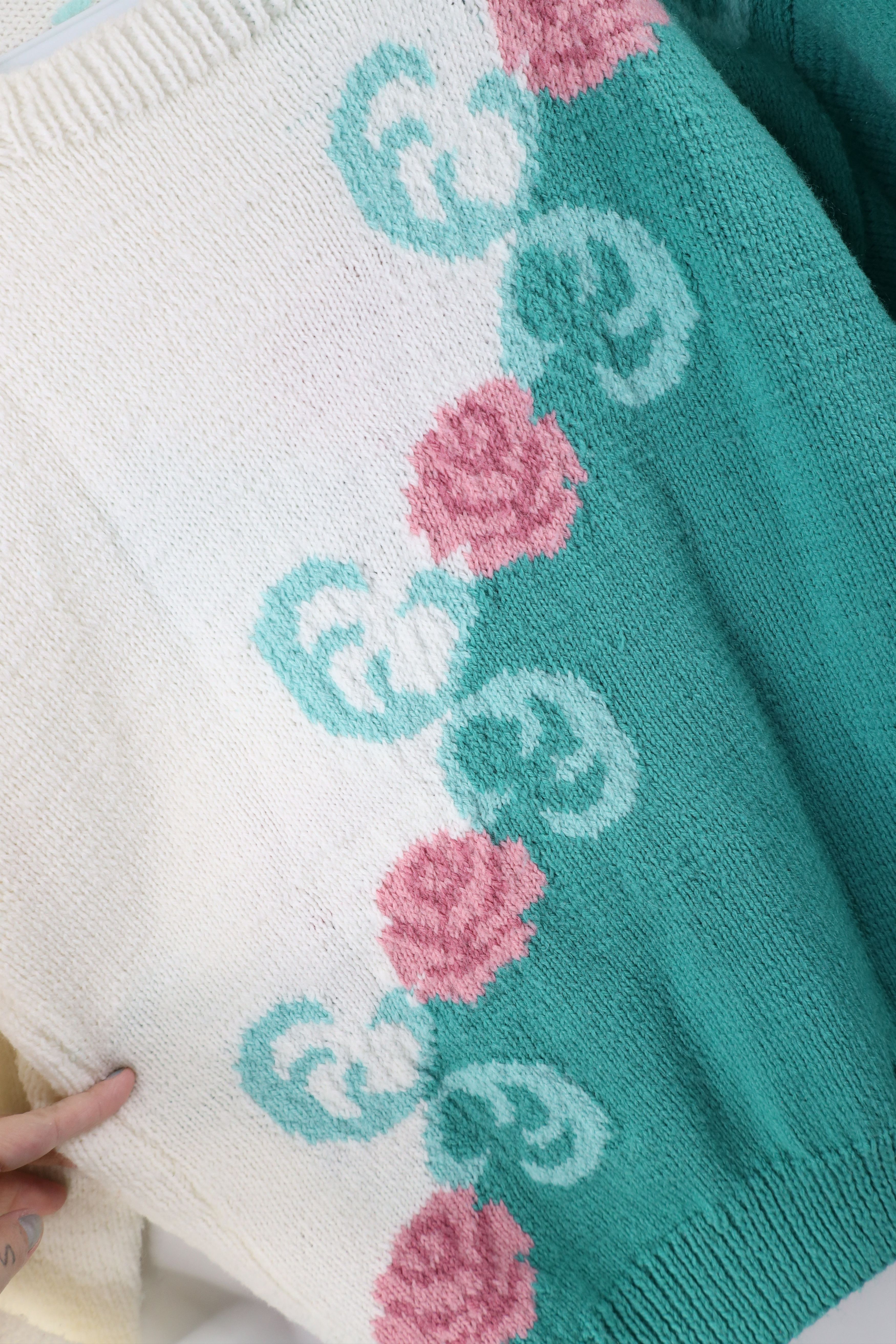 Vintage Vintage 90s Country Primitive Rose Flower Knit Sweater Size M / US 6-8 / IT 42-44 - 5 Thumbnail