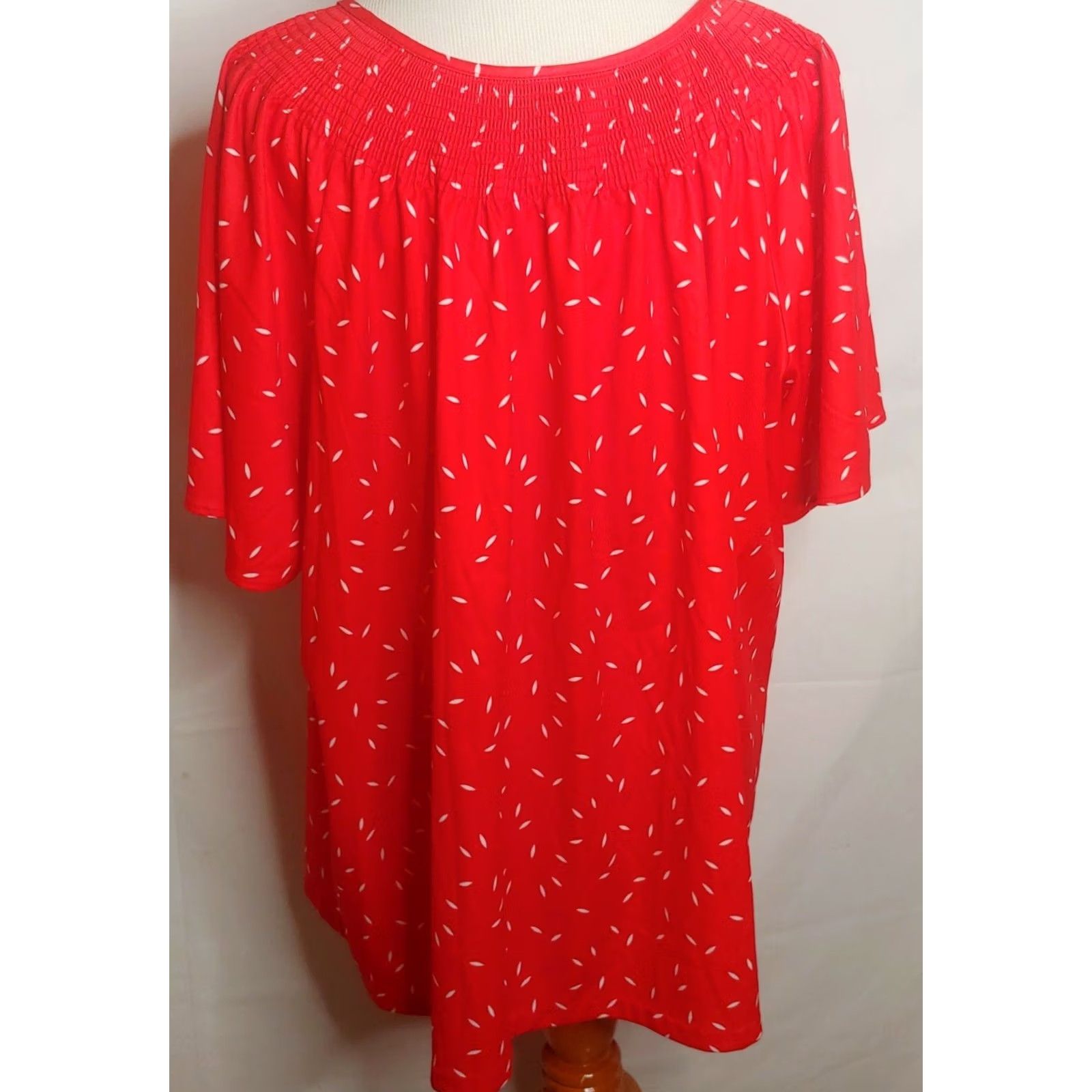 Vintage VINTAGE Tiger Lily Shirt 3X Women Plus Size Tie Neck Smocked Short Sleeve Peasant Blouse 70s Womens Size XXL / US 16-18 / IT 52-54 - 4 Thumbnail
